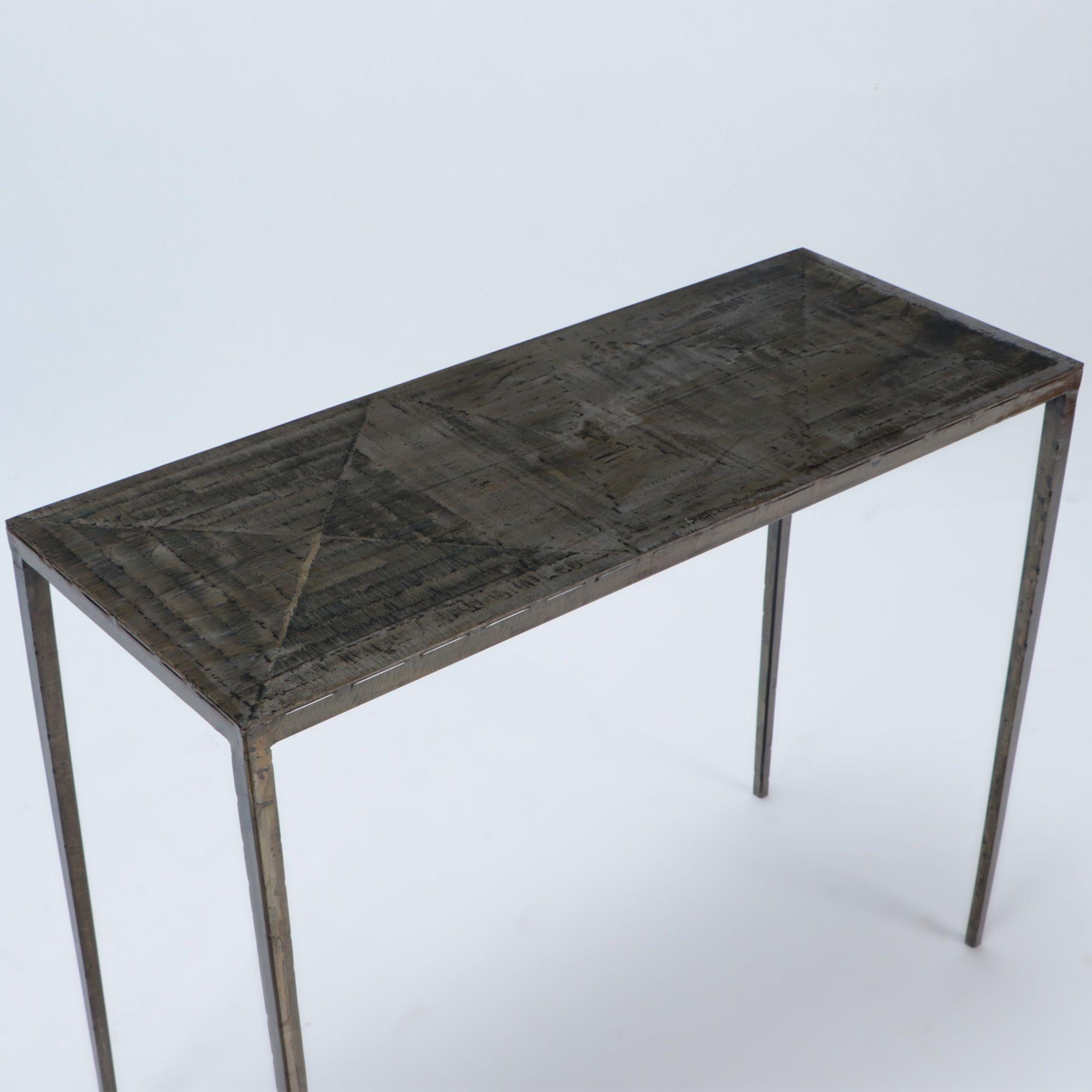 One Contemporary Bronze Wash Console, in the Manner of Jean Michel Frank In Good Condition In Philadelphia, PA
