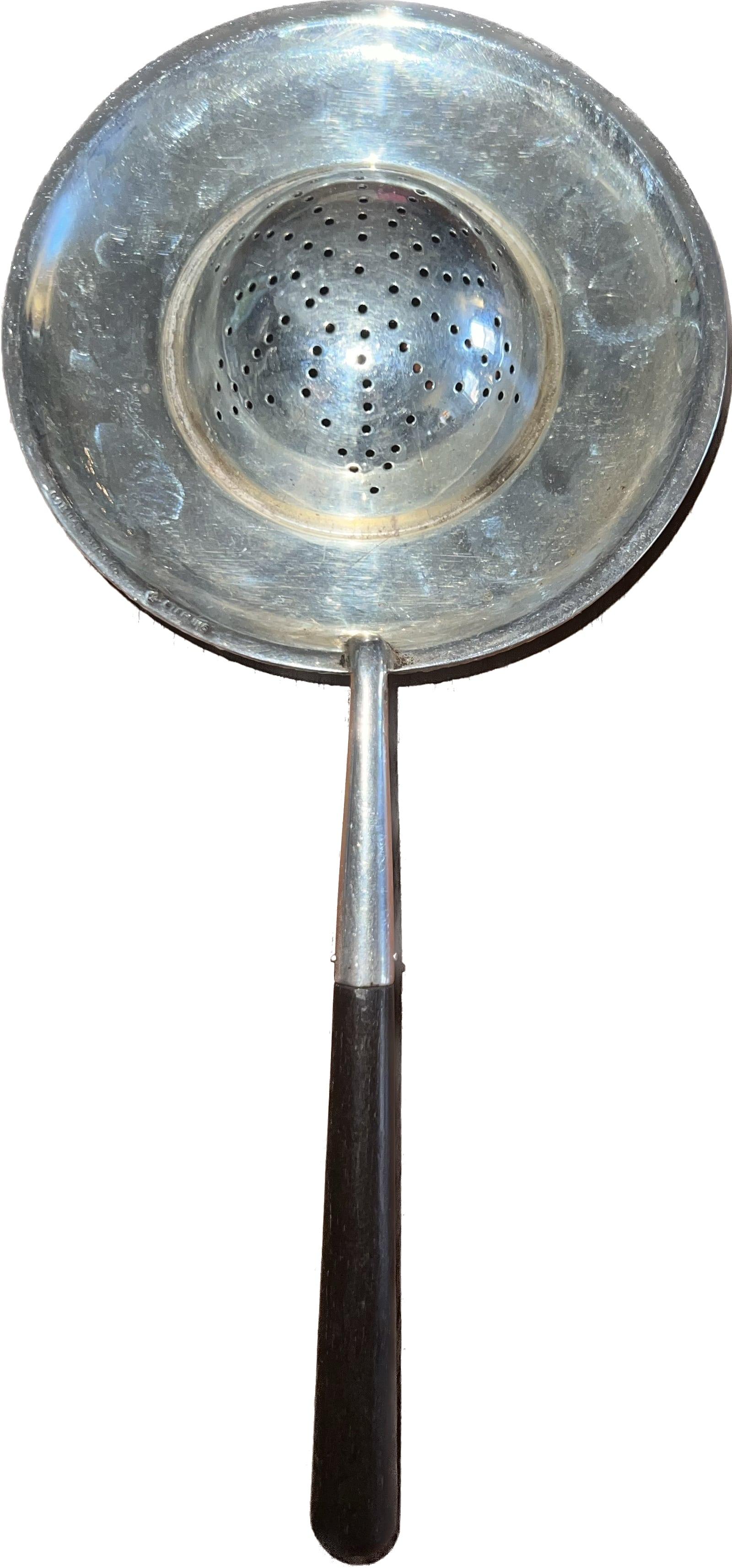 Mr. Giallo is opening his personal vault to sell a collection of his treasured antiques he's held on for so long.

ABOUT ITEM
One Cup 1900s Sterling Silver Wide Brim & Wood Handle Tea Strainer by Gorham Manufacturing Company in Providence, Rhode