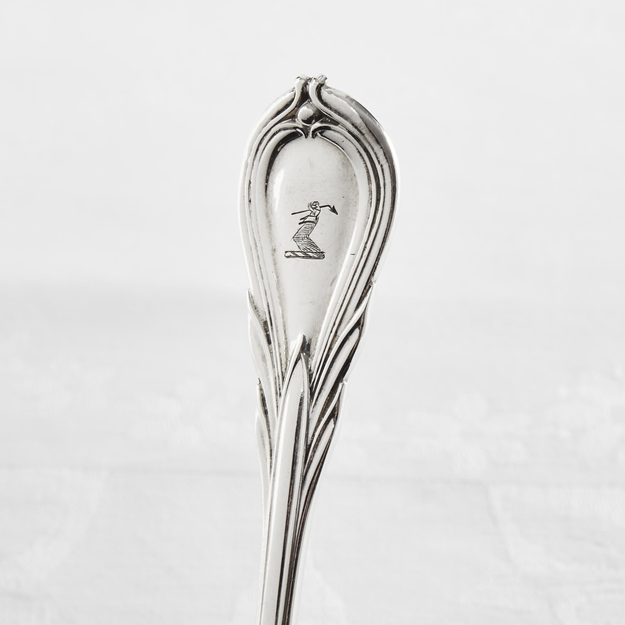 One Date and Maker, Hand Forged Lily Silver Cutlery 2