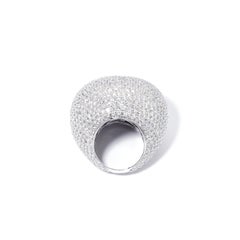 Statement Cocktail Diamond Ring in 18 Karat White Gold