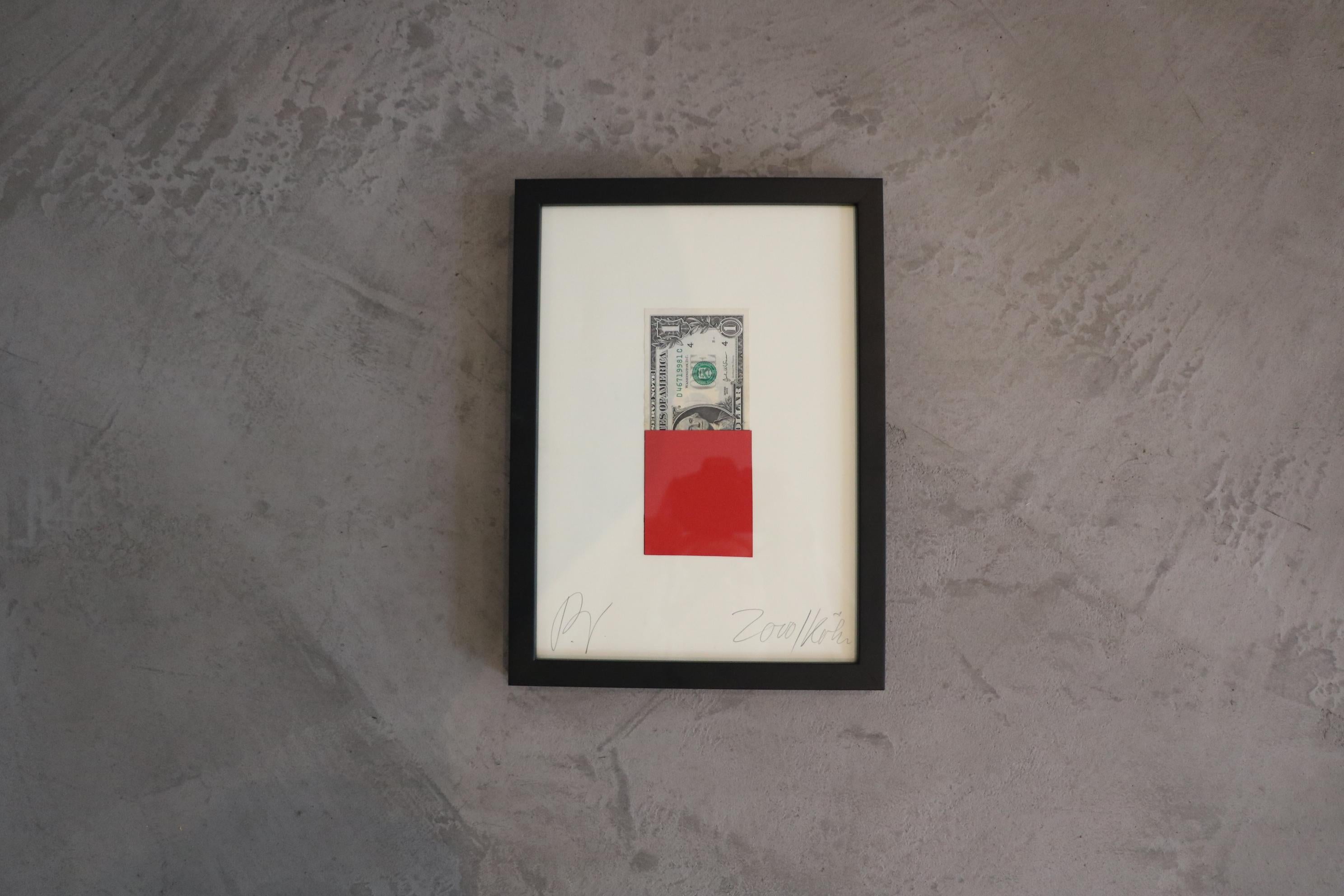 Contemporary One Dollar on Paper by the German Artist Peter Krüger, Germany, 2000 For Sale