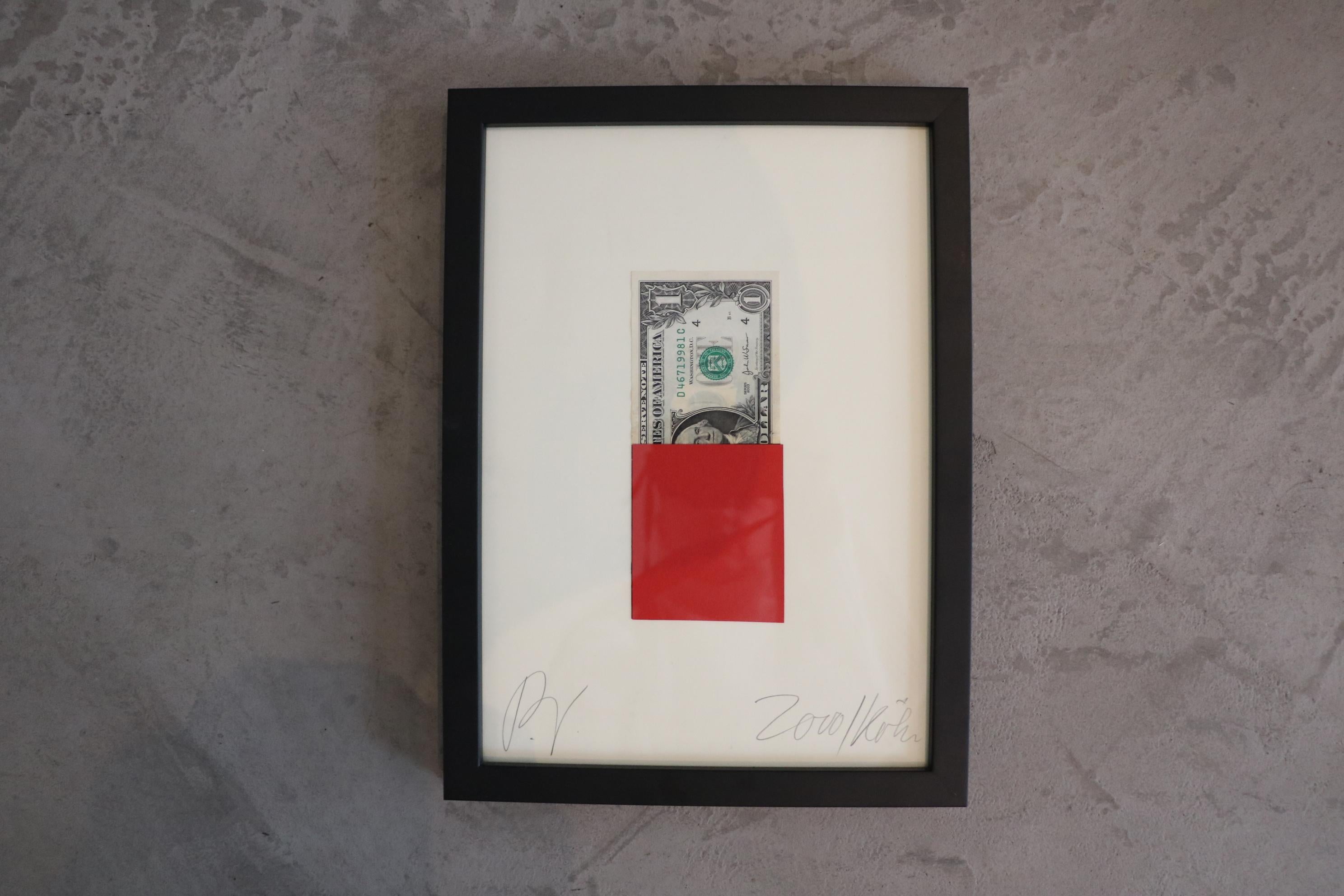 One Dollar on Paper by the German Artist Peter Krüger, Germany, 2000 For Sale 1