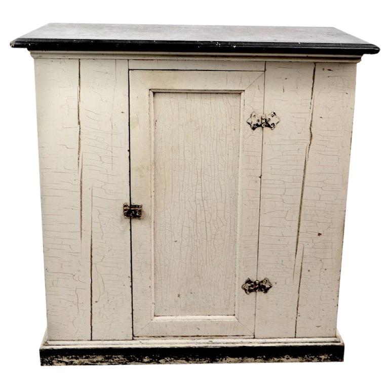 One Door Country Cupboard Cabinet with Oilcloth Surface
