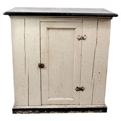 One Door Country Cupboard Cabinet with Oilcloth Surface