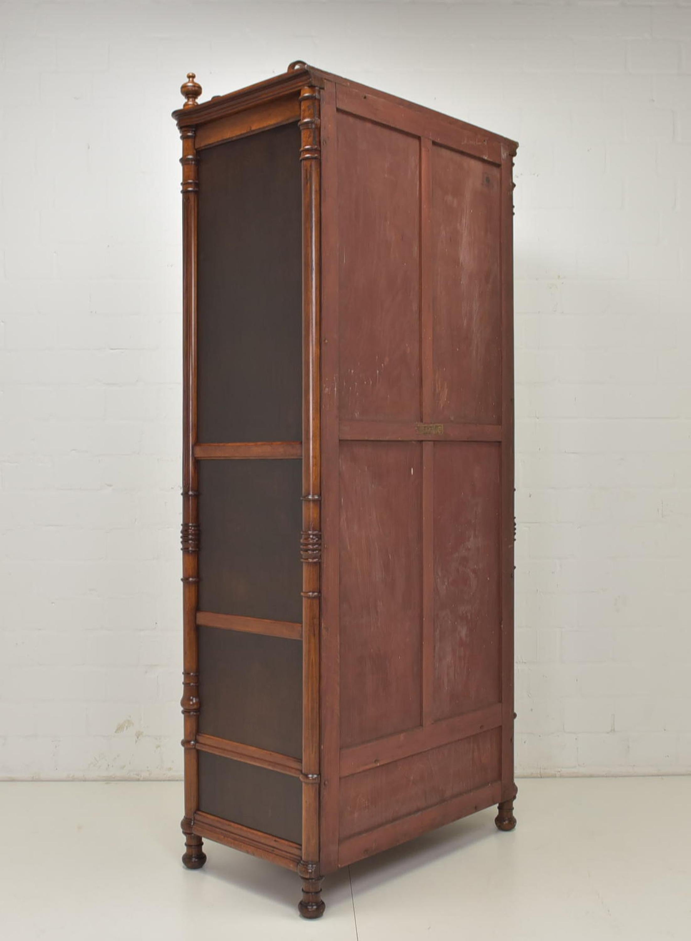 One-Door Wardrobe by J & J Kohn Bentwood Floorboard, circa 1920 For Sale 7