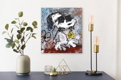 „Ghosts of Saturday Morning“ – Abstrakte, von der Stadt inspirierte Snoopy-Cartoon-Kunst