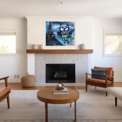 Raised By Shadows - Urban Inspired Batman Super Hero Cartoon Artwork on Canvas