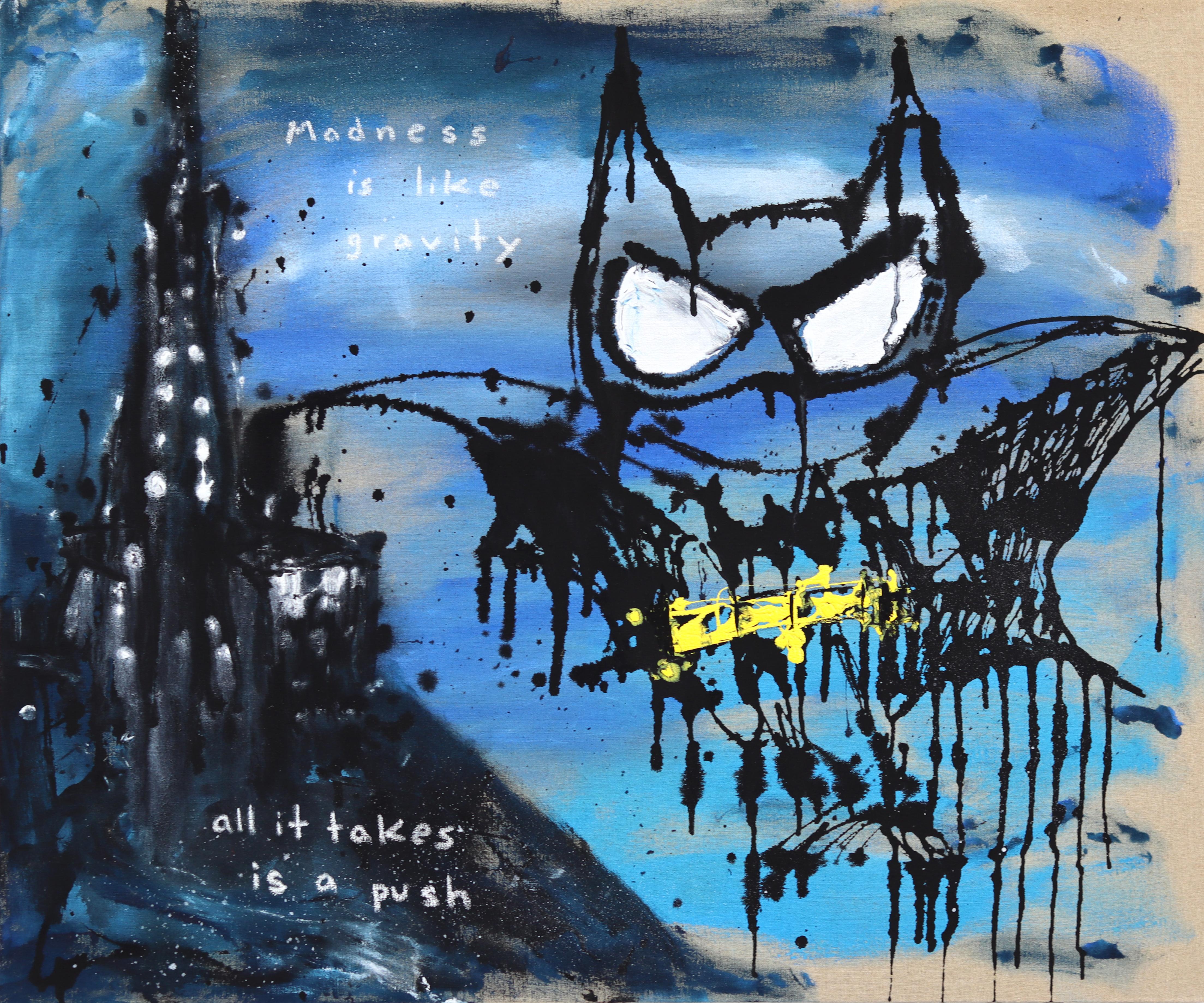 Raised By Shadows - Urban Inspired Batman Super Hero Cartoon Artwork on Canvas