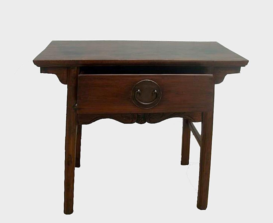 Chinese One Drawer Antique Console Table For Sale