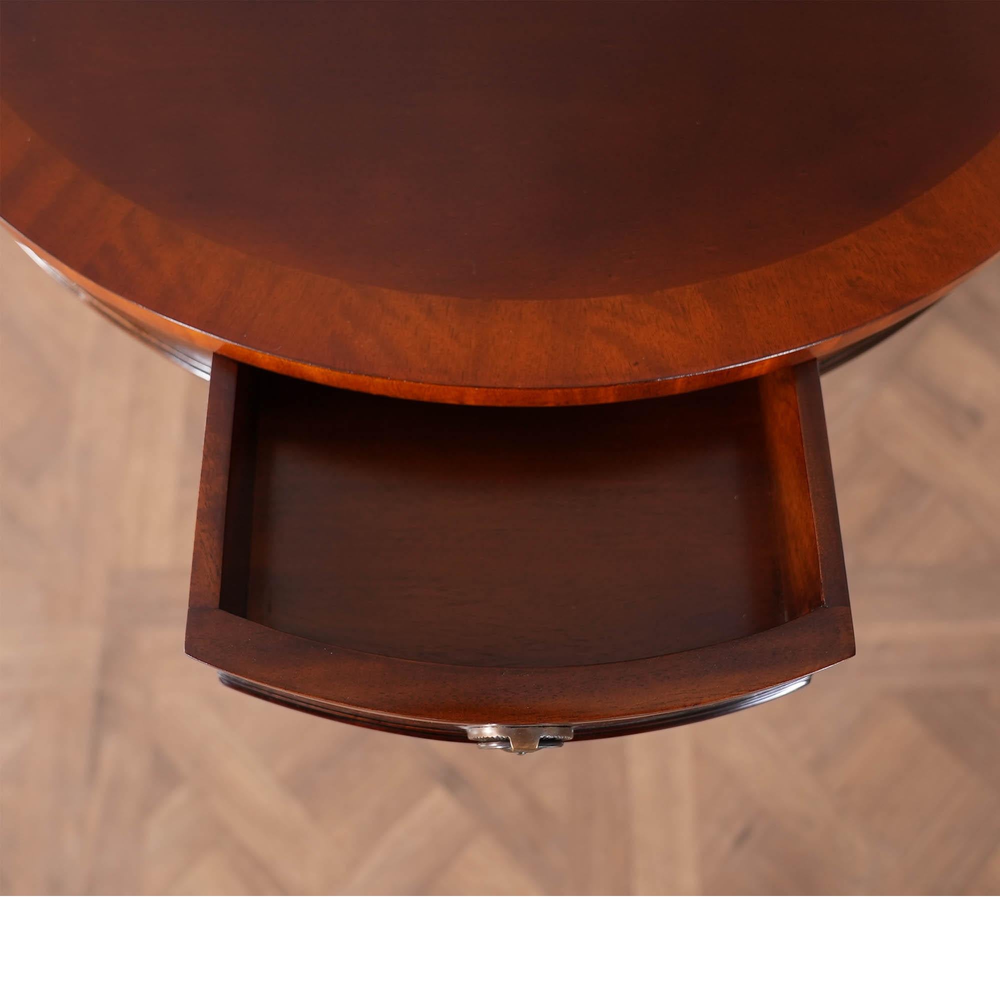 One Drawer Drum Table For Sale 4