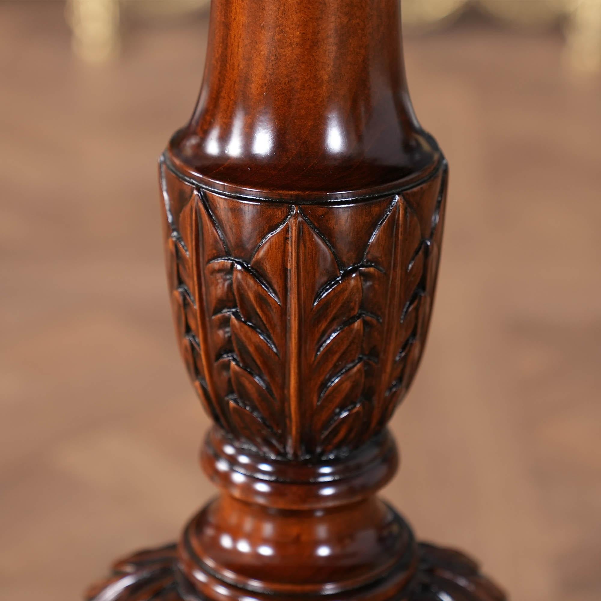 Mahogany One Drawer Drum Table For Sale