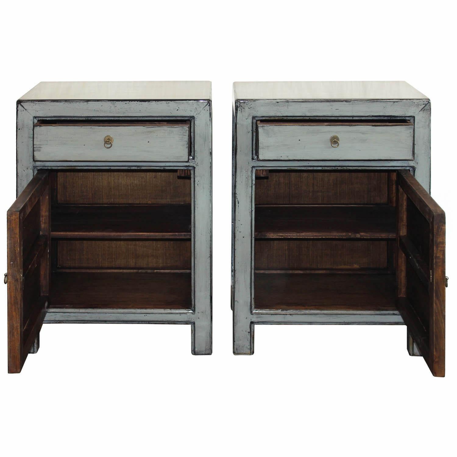 One-Drawer Gray Side Chest 1