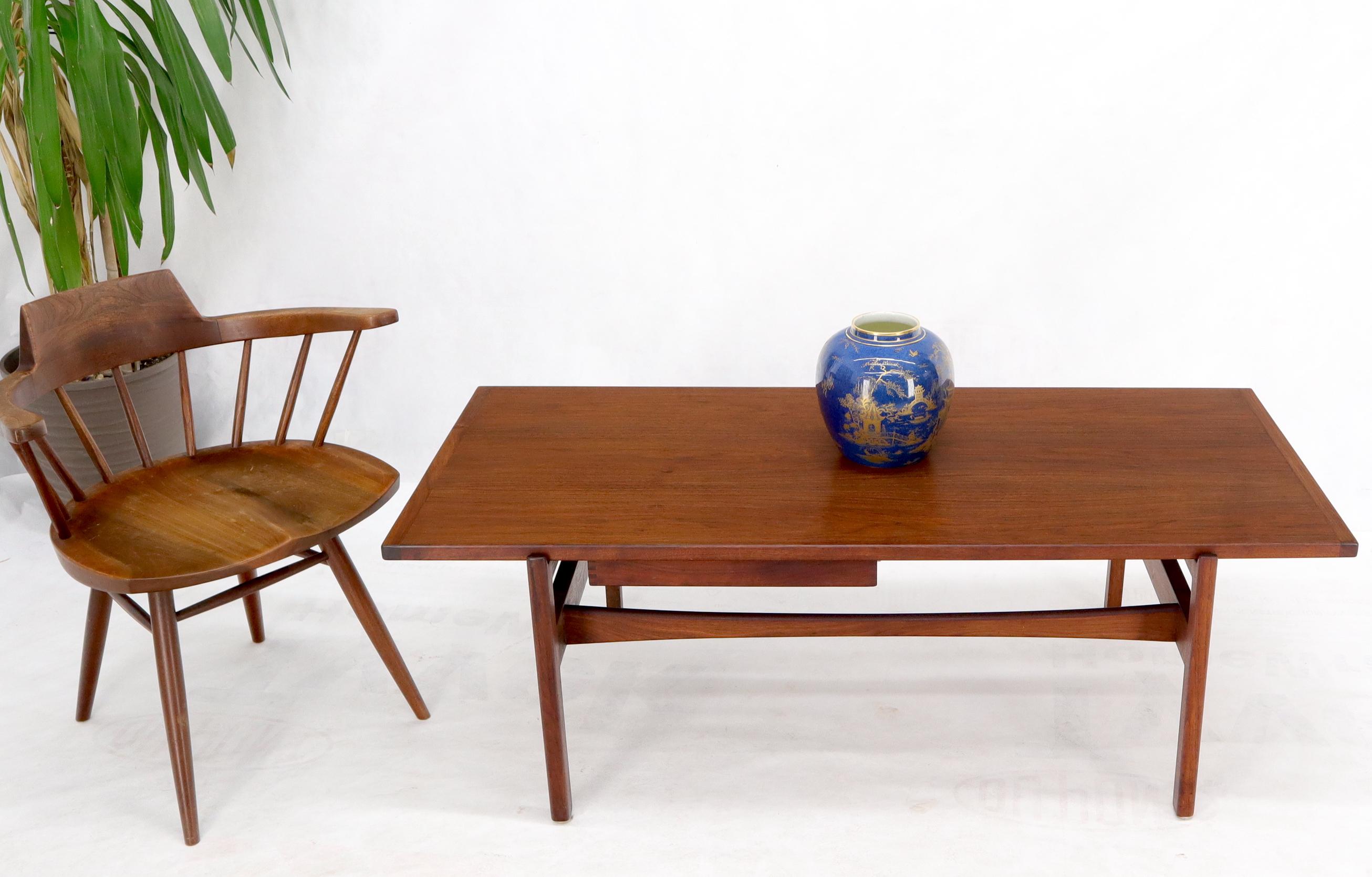 Danish Mid-Century Modern one drawer coffee table.