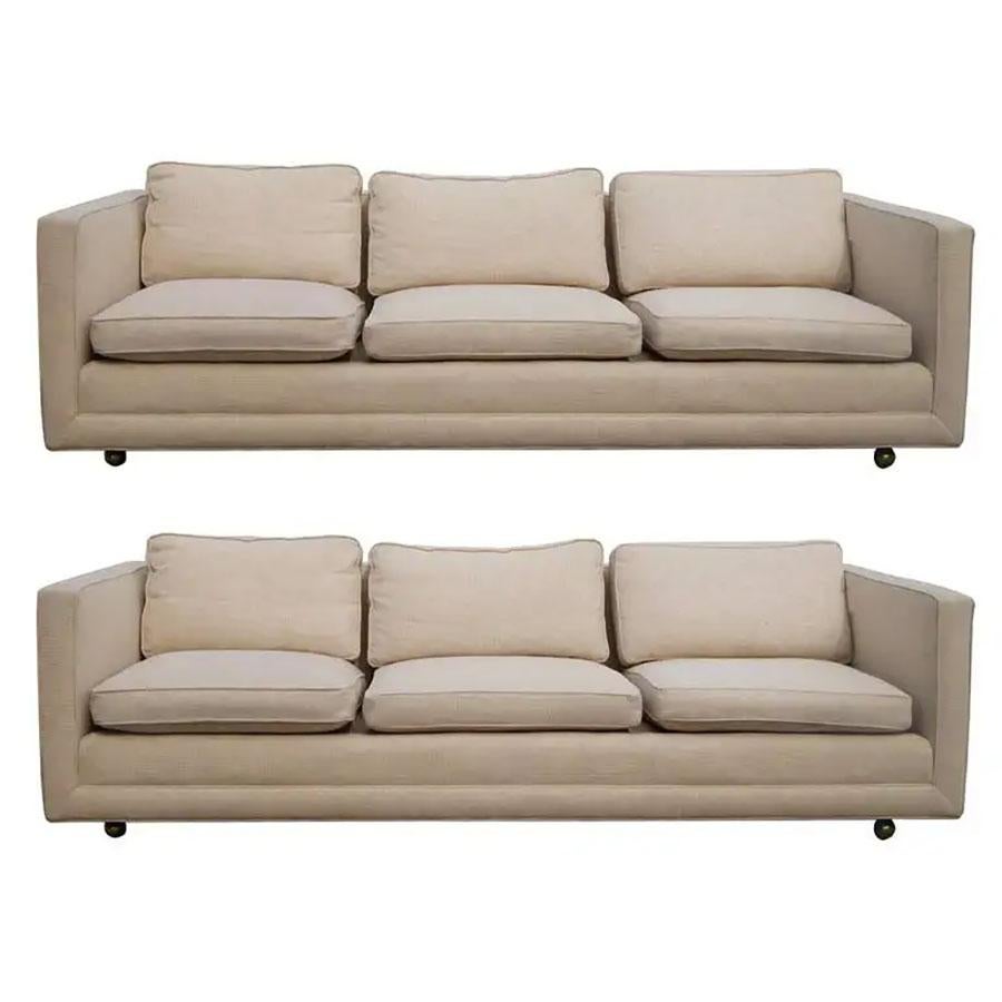 American One Dunbar Tuxedo Sofa by Edward Wromley For Sale