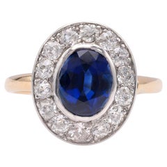 Sapphire Cluster Rings