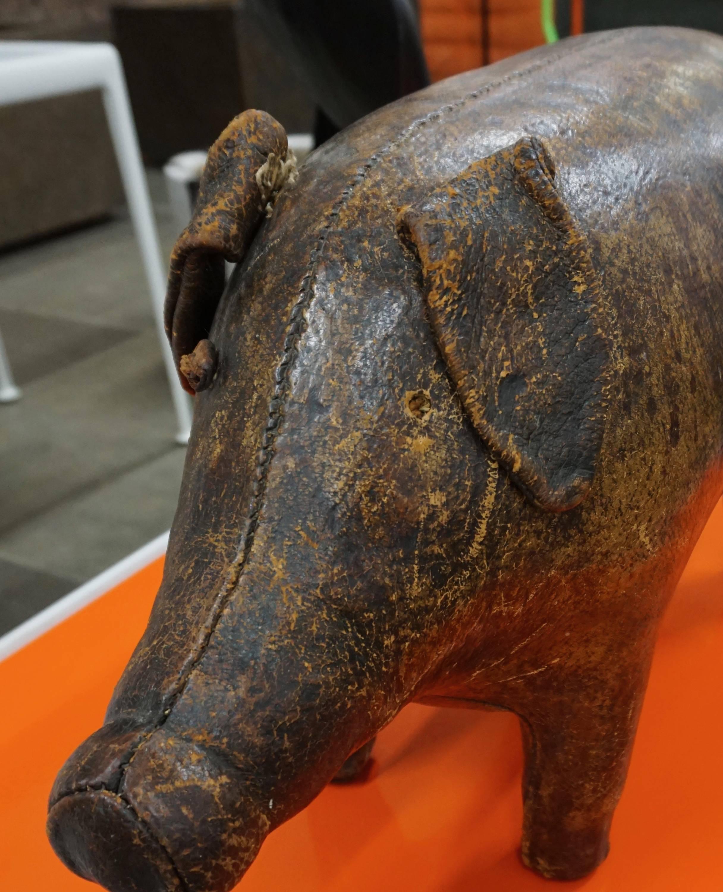 One Eyed Leather Pig In Good Condition In Cathedral City, CA