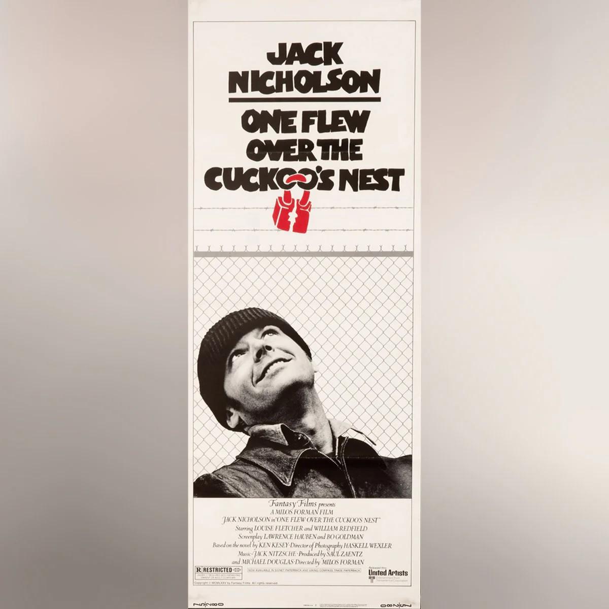 Ein Flew Over The Cuckoo's Nest (1975)
US INSERT (14 X 36 Zoll)

Als Randle Patrick McMurphy (Jack Nicholson) zur Untersuchung von einer Gefängnisfarm in eine psychiatrische Anstalt verlegt wird, geht er davon aus, dass es sich um eine weniger