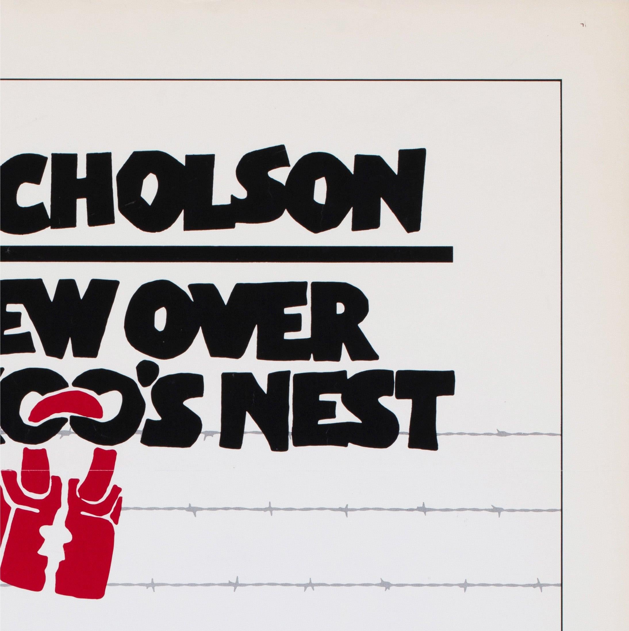 One Flew Over the Cuckoo's Nest 1975 US 1 Sheet Pre Awards Film Poster In Excellent Condition For Sale In Bath, Somerset