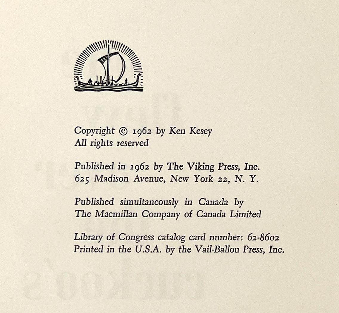 Américain Vol au-dessus d'un nid de coucou par Ken Kesey - Première édition, deuxième édition avec DJ en vente
