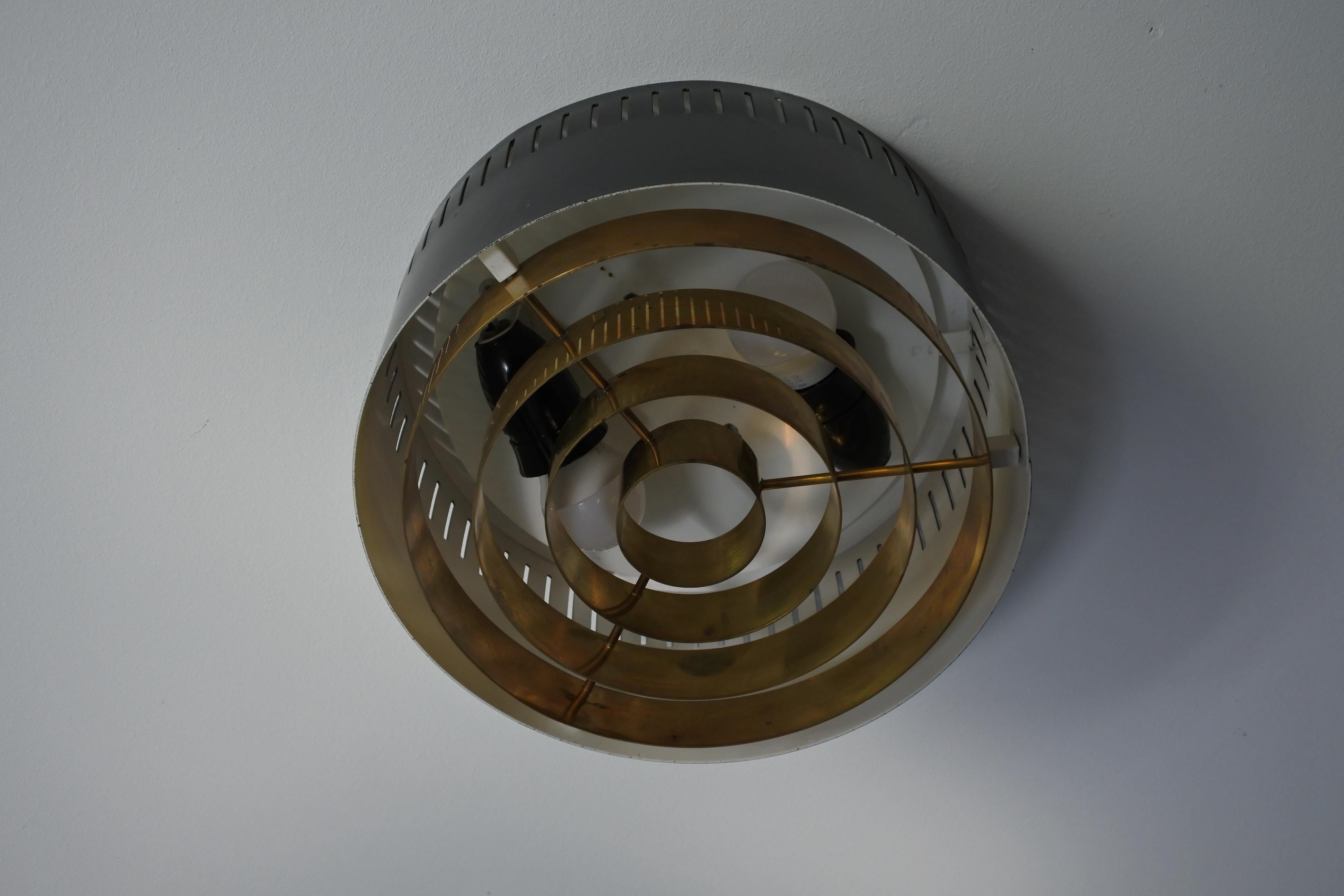 One Flush Mount Ceiling Lamp by Itsu, Finland, 1960s 2