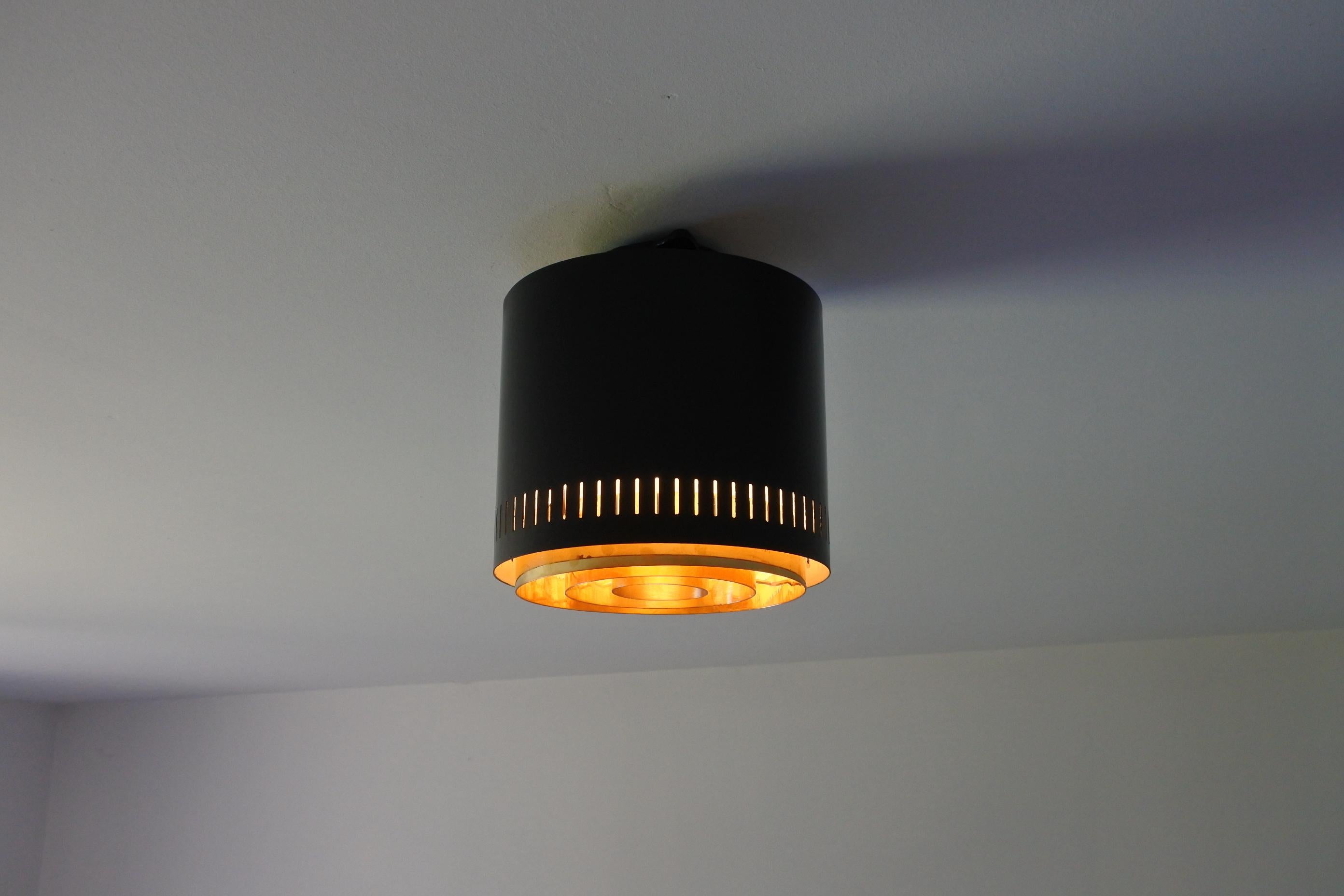 One Flush Mount Ceiling Lamp by Itsu, Finland, 1960s 4