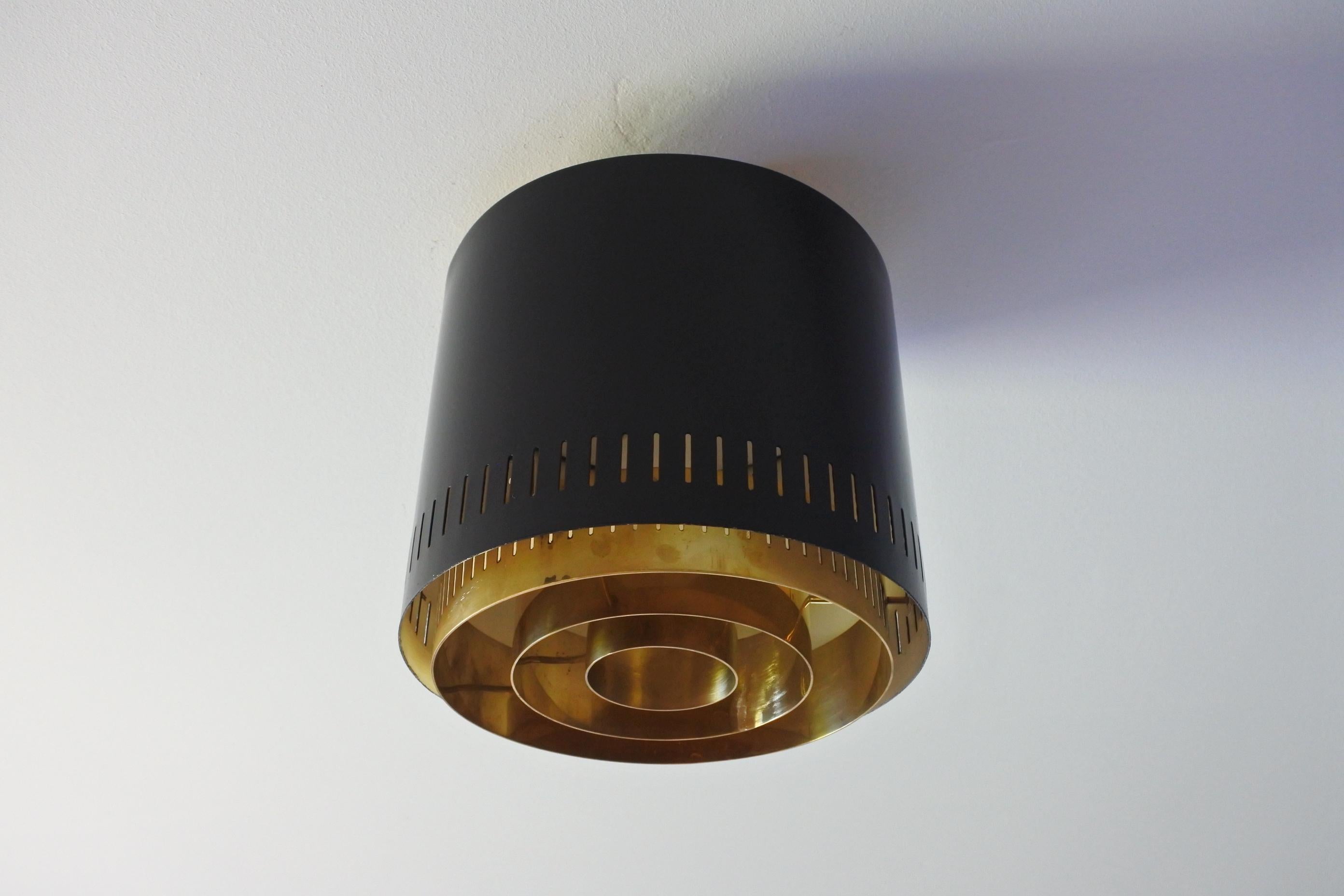 Finnish One Flush Mount Ceiling Lamp by Itsu, Finland, 1960s