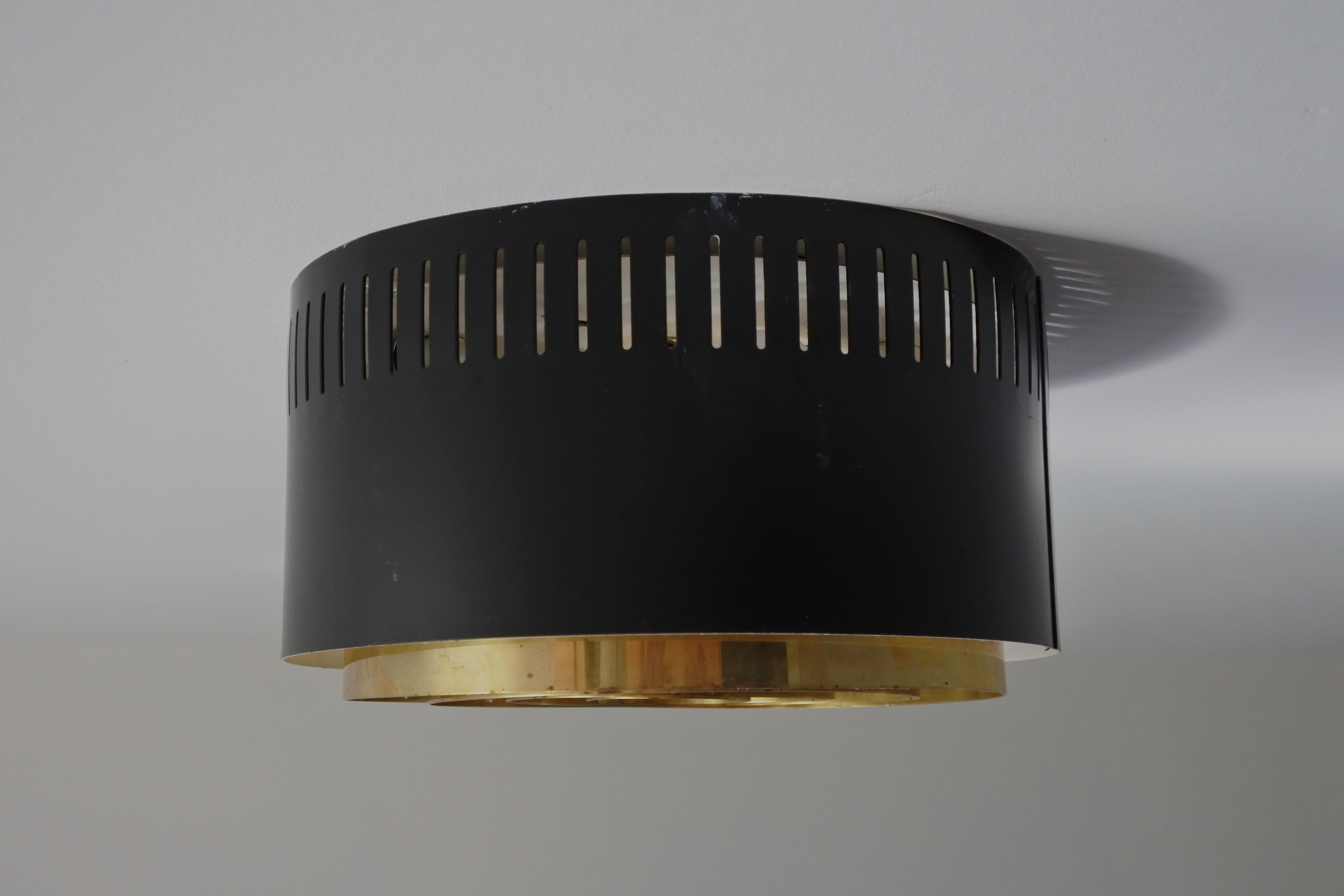 Finnish One Flush Mount Ceiling Lamp by Itsu, Finland, 1960s