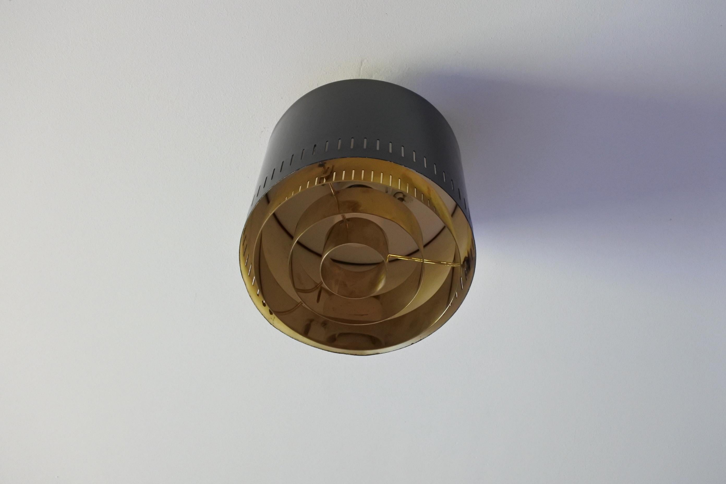 Mid-20th Century One Flush Mount Ceiling Lamp by Itsu, Finland, 1960s