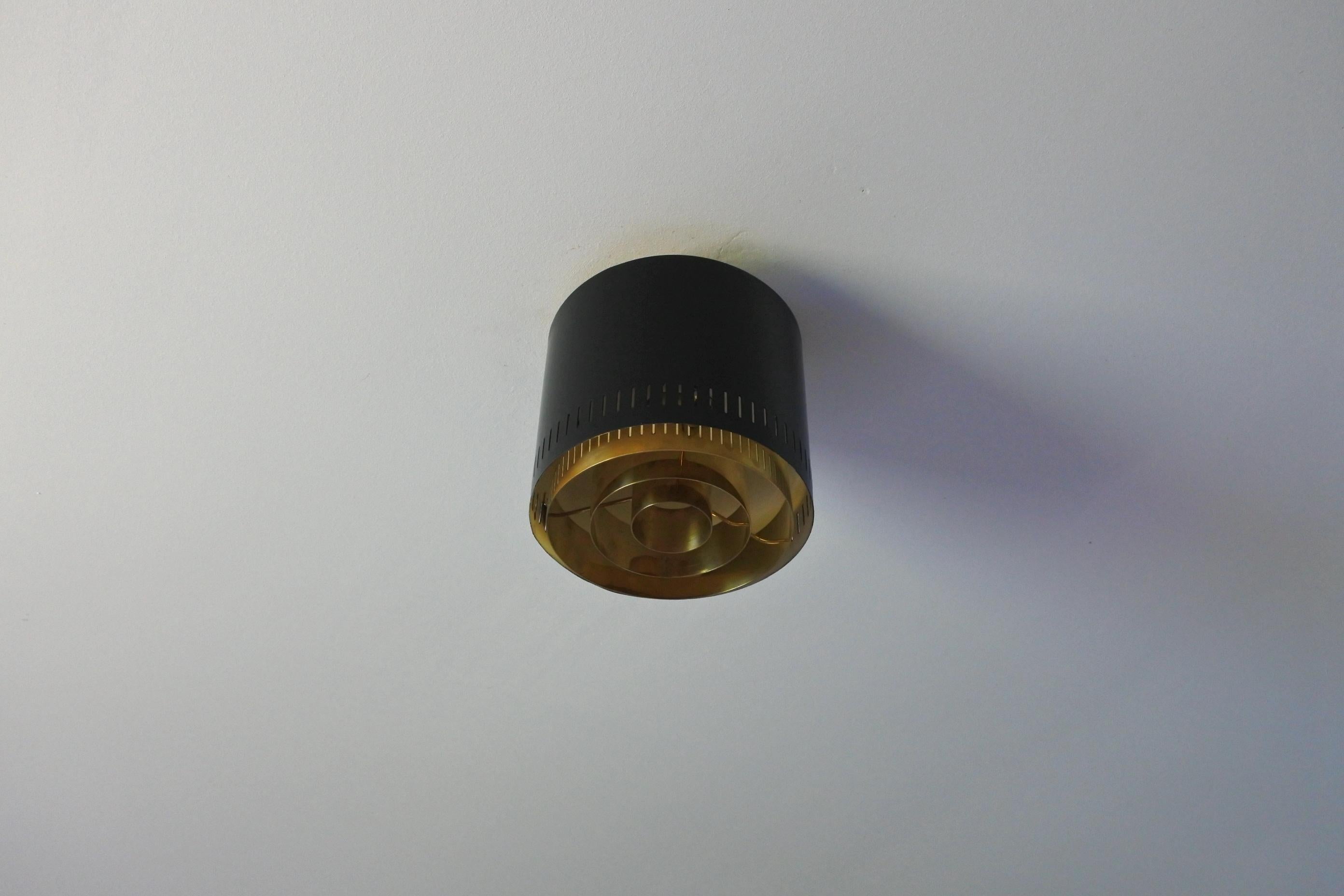 Metal One Flush Mount Ceiling Lamp by Itsu, Finland, 1960s