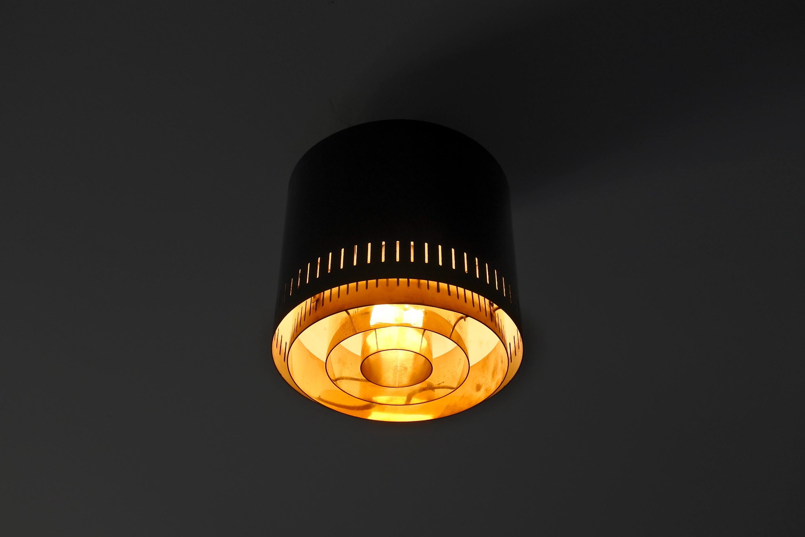 One Flush Mount Ceiling Lamp by Itsu, Finland, 1960s 1