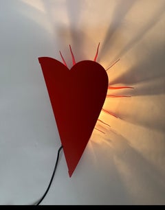 One For The Recession Wall Lamp In A Red Heart Shape by Ingo Maurer 1994