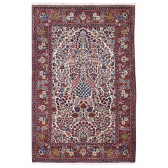 Paire de tapis persans anciens Kashan Exc Cond propres et doux noués à la main