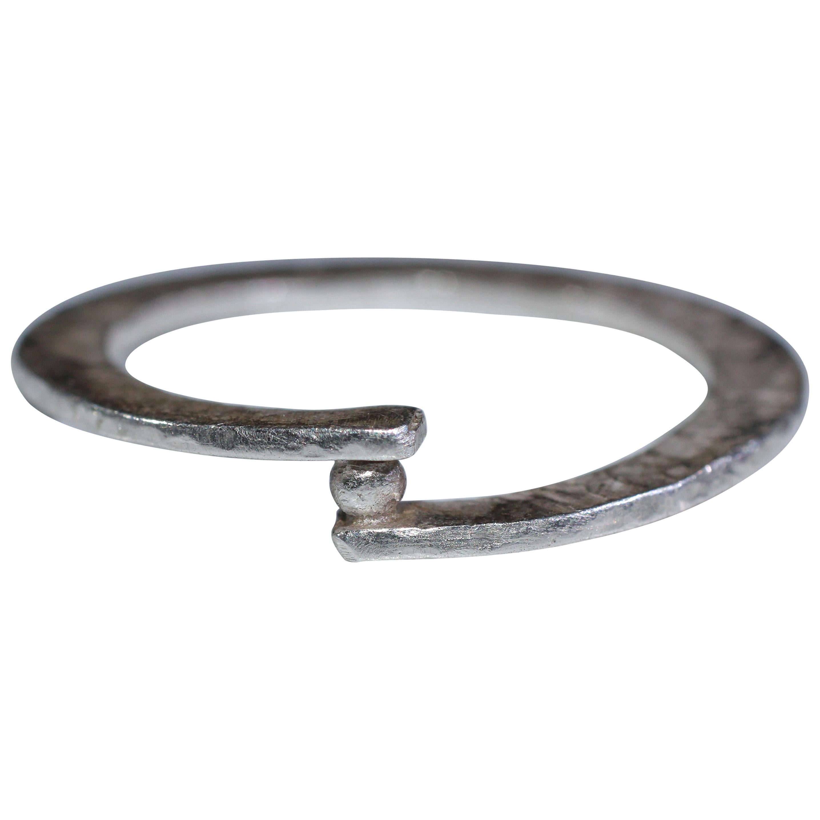 One Granule Sterling Silver Contemporary Ring and More Fashion Stackable Designs For Sale