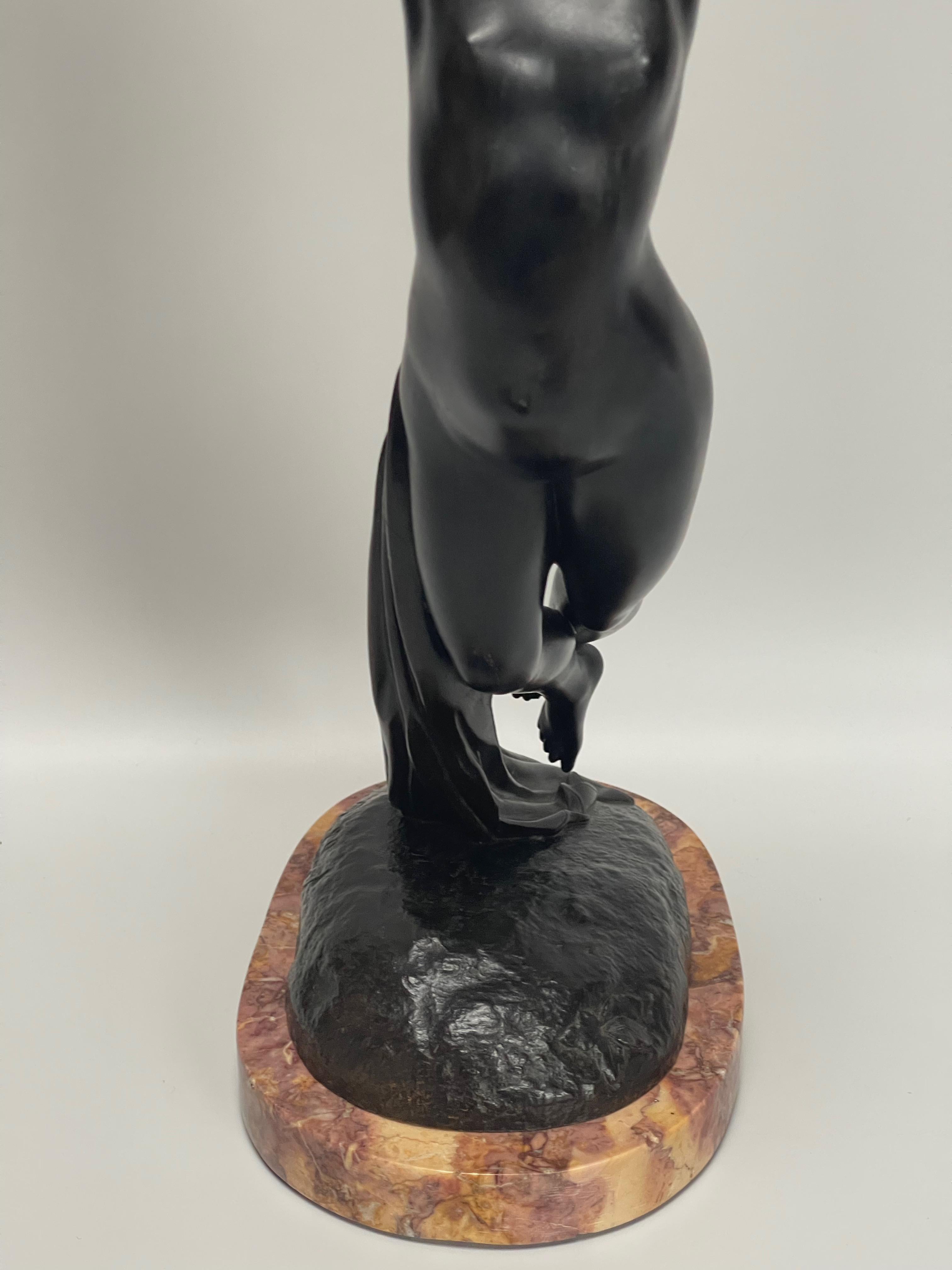 One Hour of the Night Bronze Sculpture by Joseph Michel Pollet For Sale 7