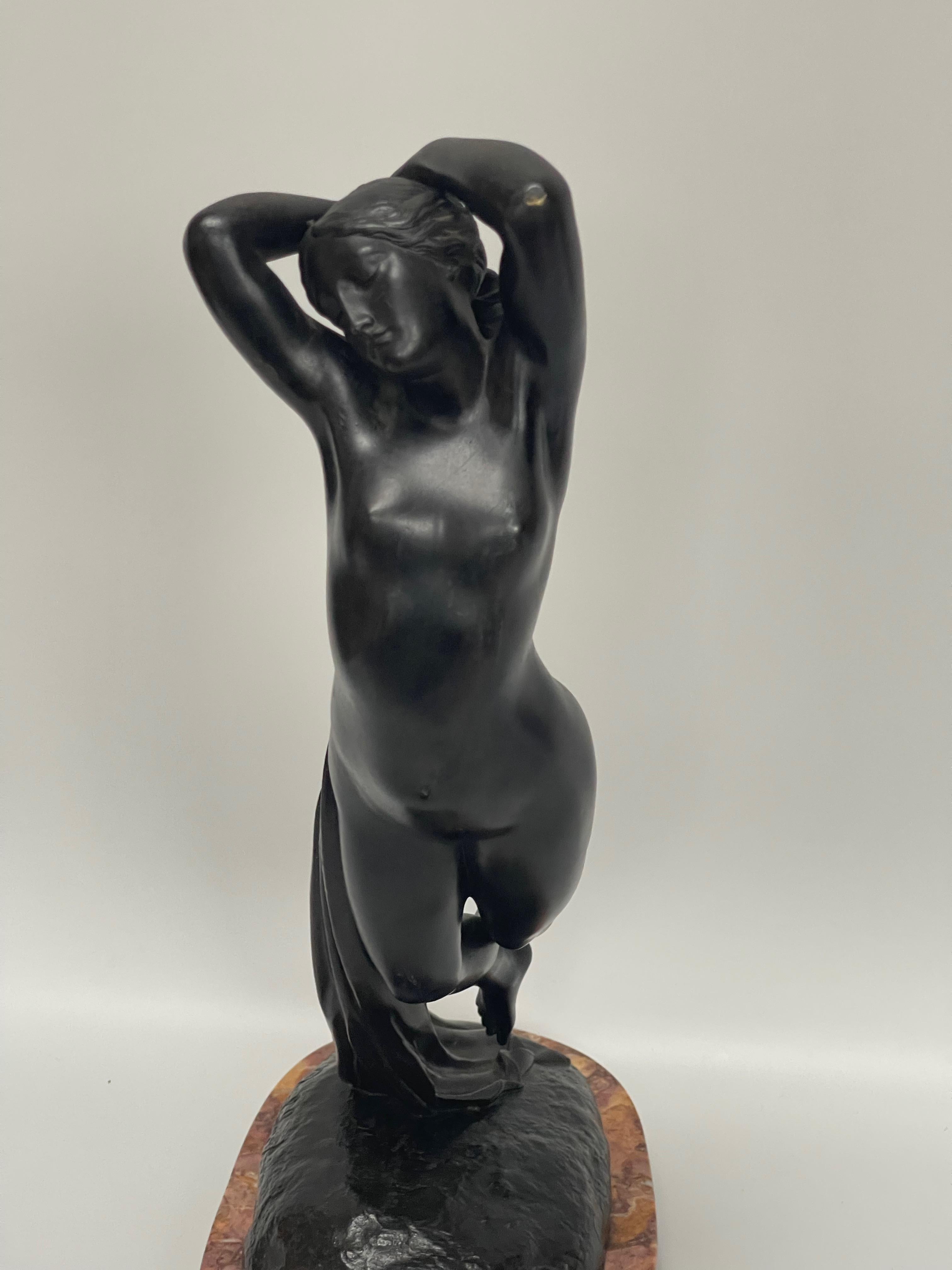 One Hour of the Night Bronze Sculpture by Joseph Michel Pollet For Sale 1