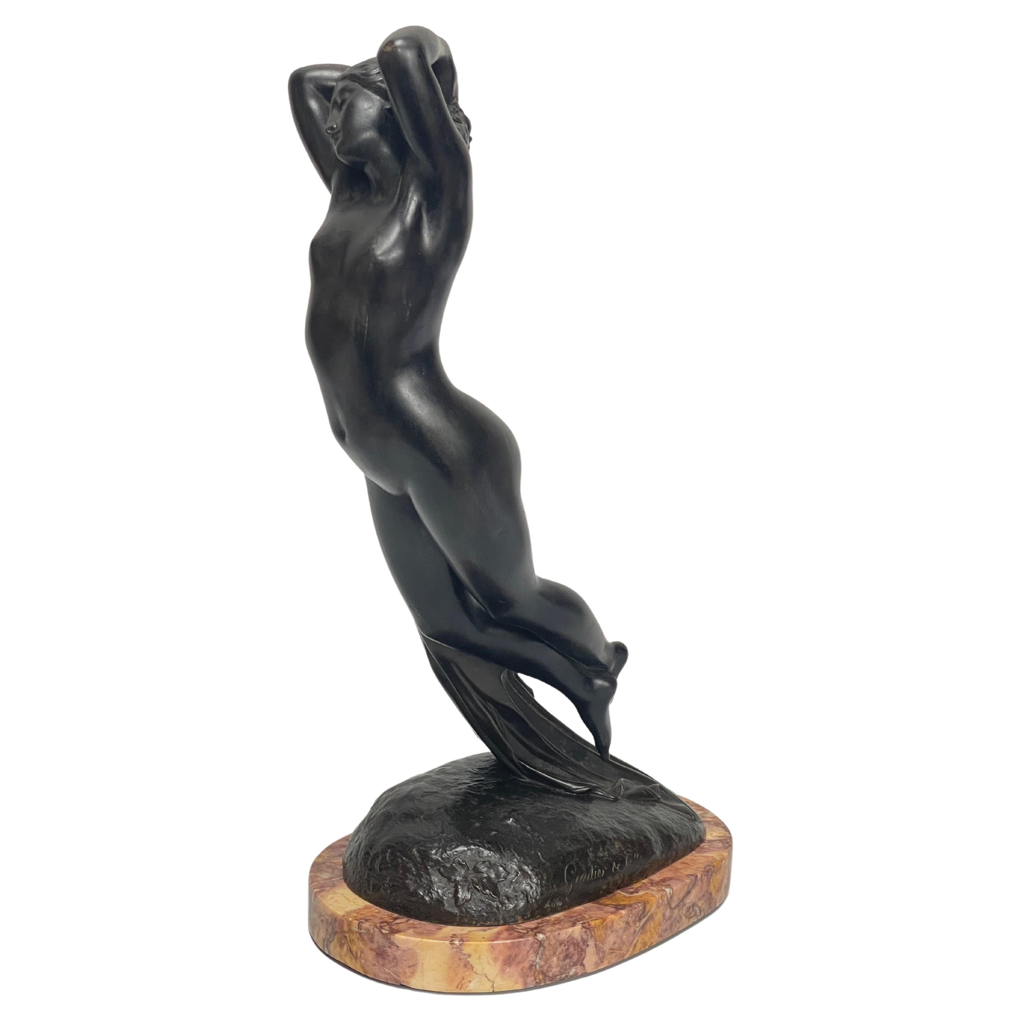 One Hour of the Night Bronze Sculpture by Joseph Michel Pollet For Sale
