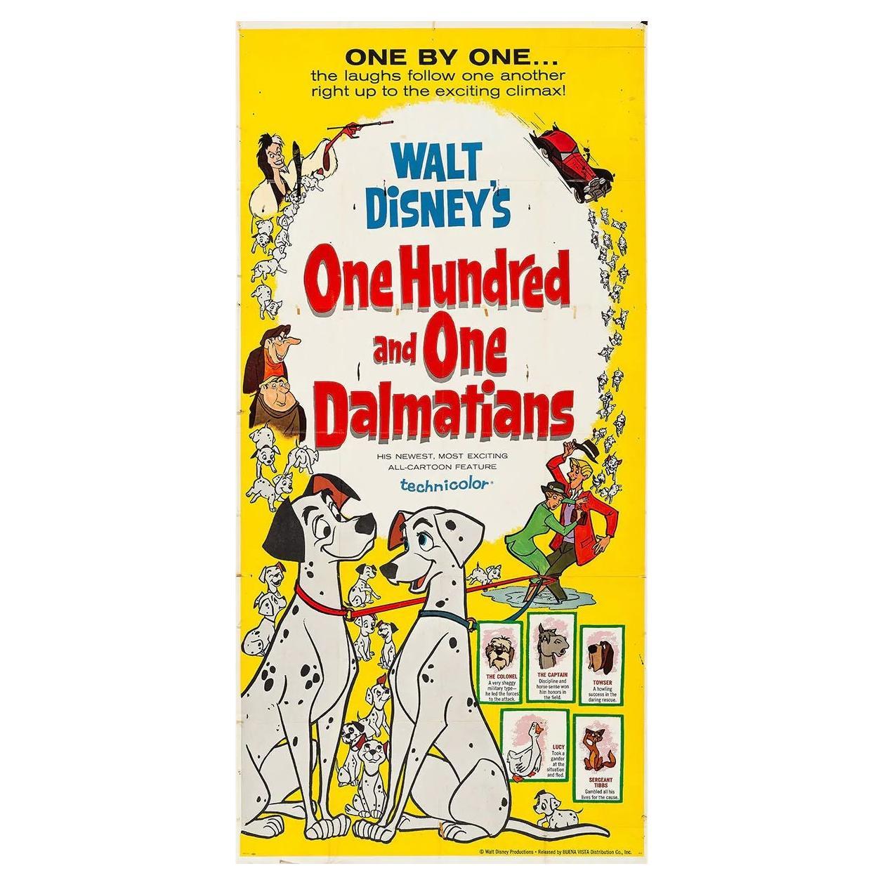One Hundred and One Dalmatians / 101 Dalmatians, Unframed Poster, 1961 For Sale