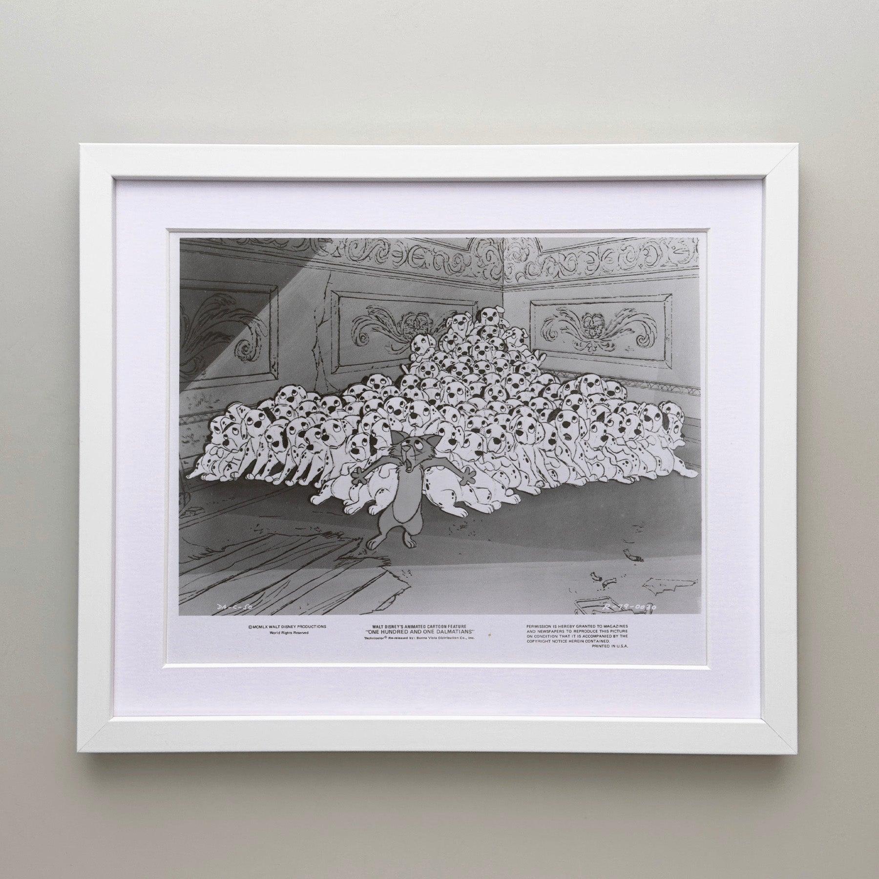 Einhundertundein Dalmatiner (1961) Pressestatement - gerahmt (amerikanisch) im Angebot