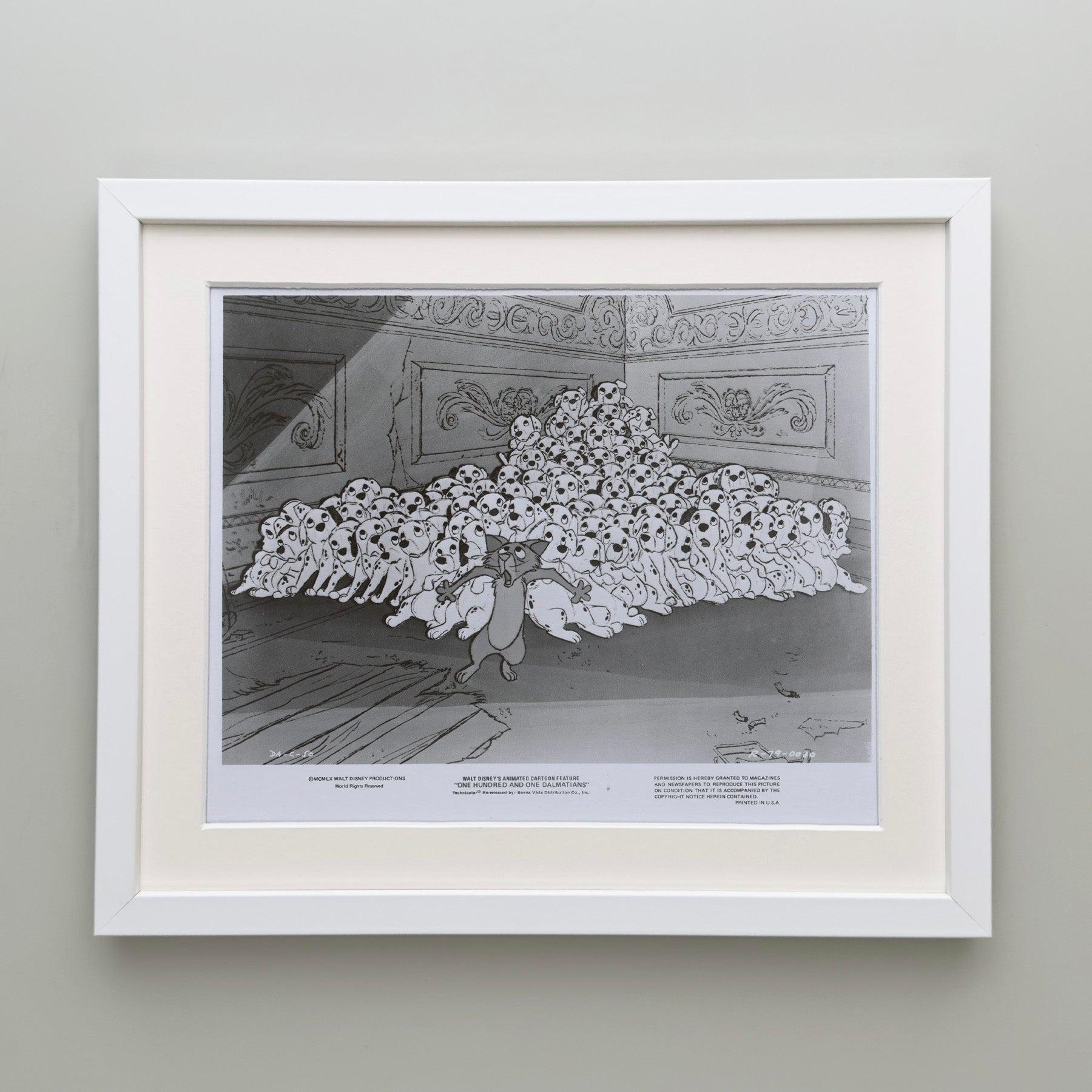 Einhundertundein Dalmatiner (1961) Pressestatement - gerahmt im Zustand „Hervorragend“ im Angebot in Bath, Somerset