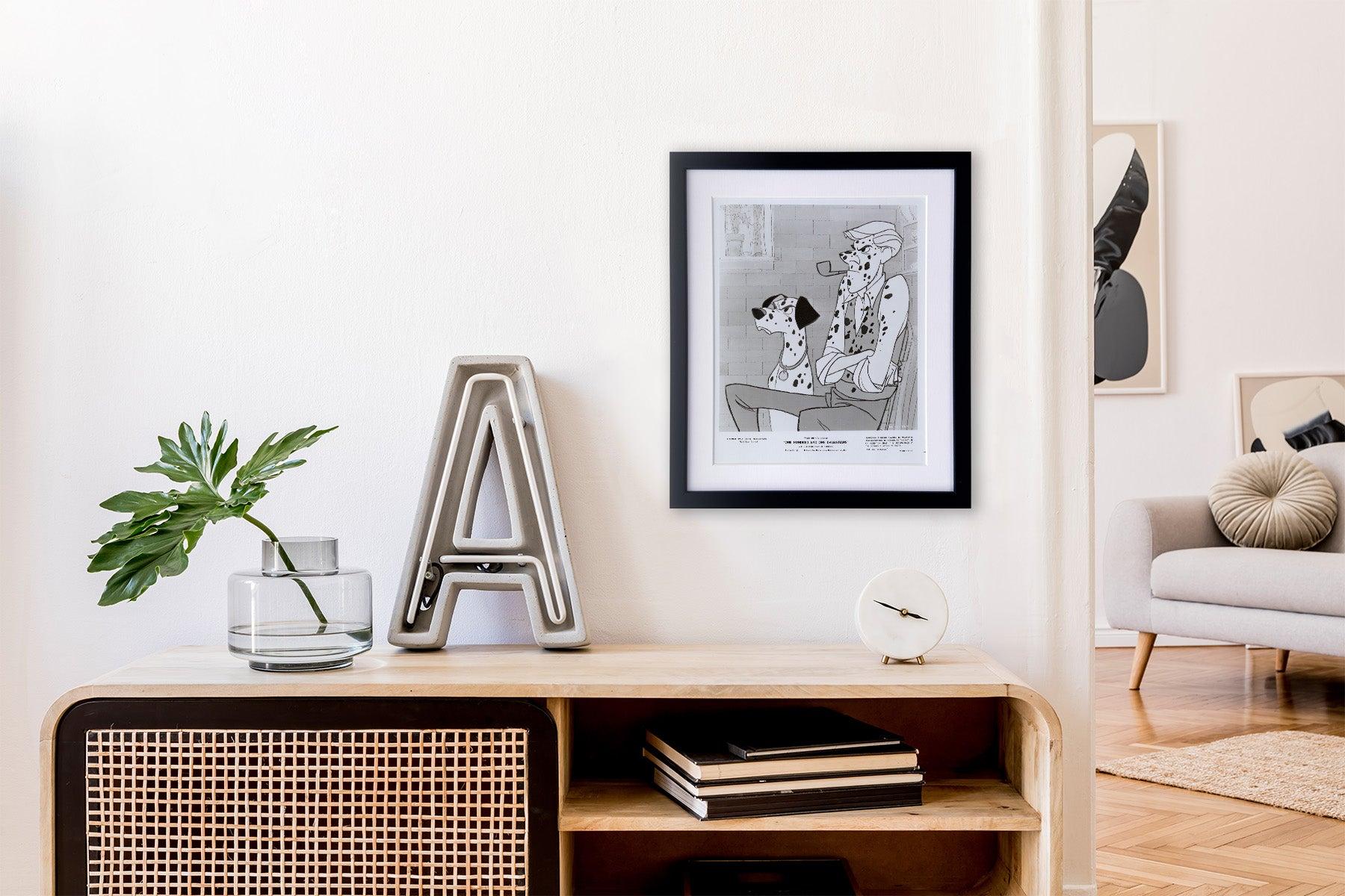 Einhundertundein Dalmatiner (1961) Pressestatement - gerahmt (20. Jahrhundert) im Angebot