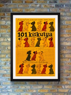Affiche originale du film hongrois One Hundred and One Dalmatians (Un millier et un Dalmatiens), 1984