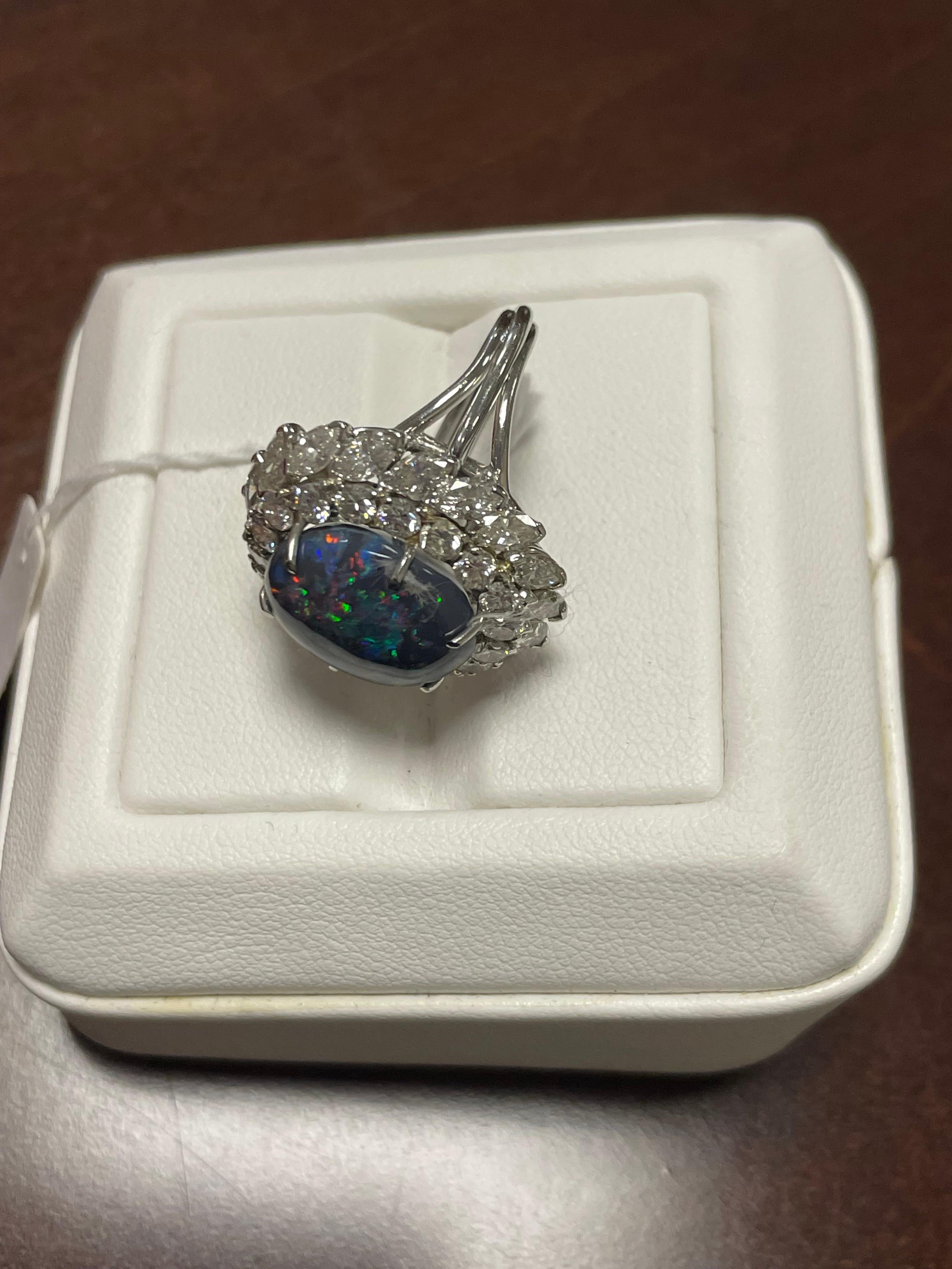 Art Deco One Lady's Opal and Engagement Ring For Sale