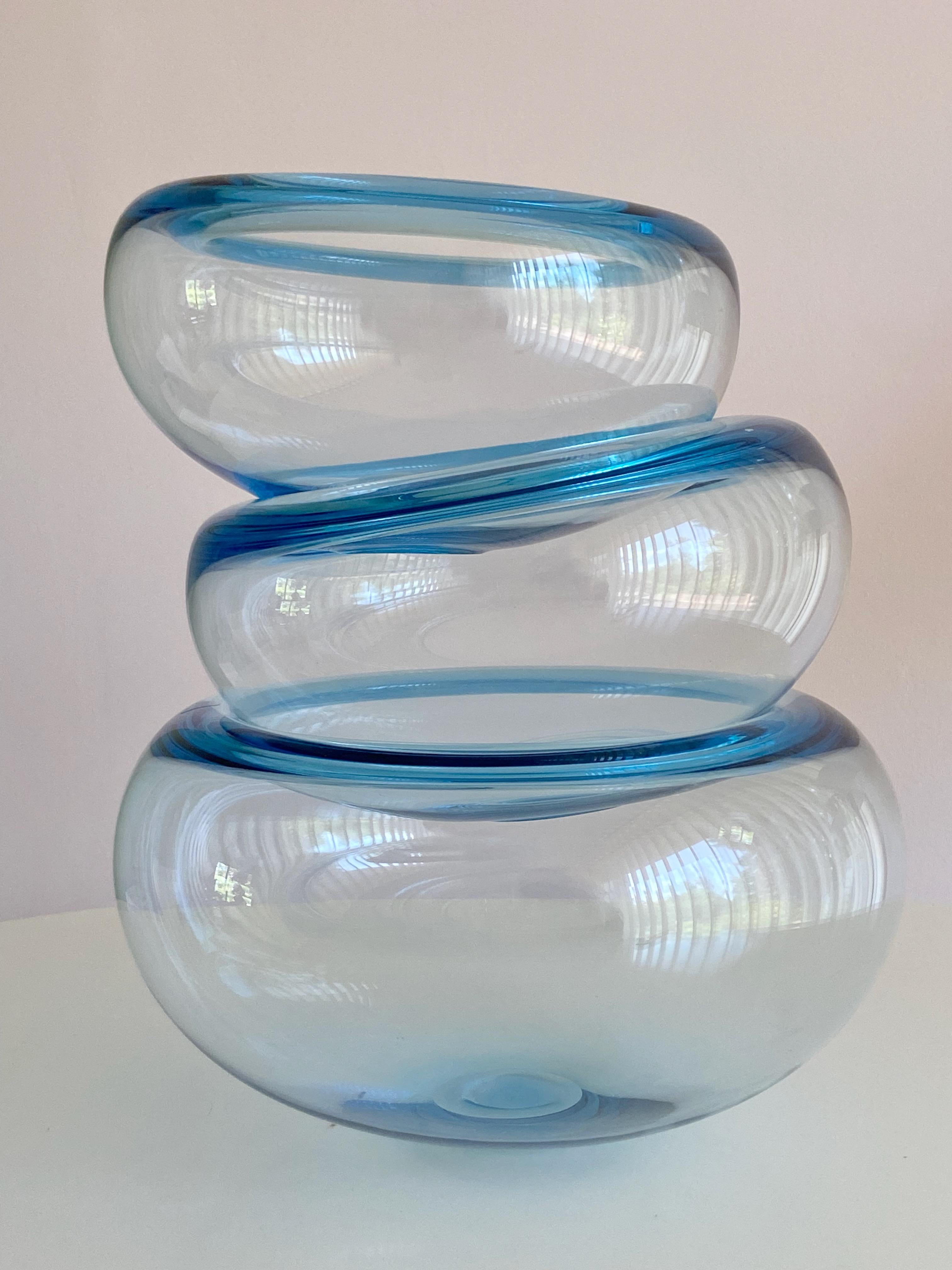 Milieu du XXe siècle Un grand bol en verre Holmegaard Provence par Per Lütken Danemark en vente