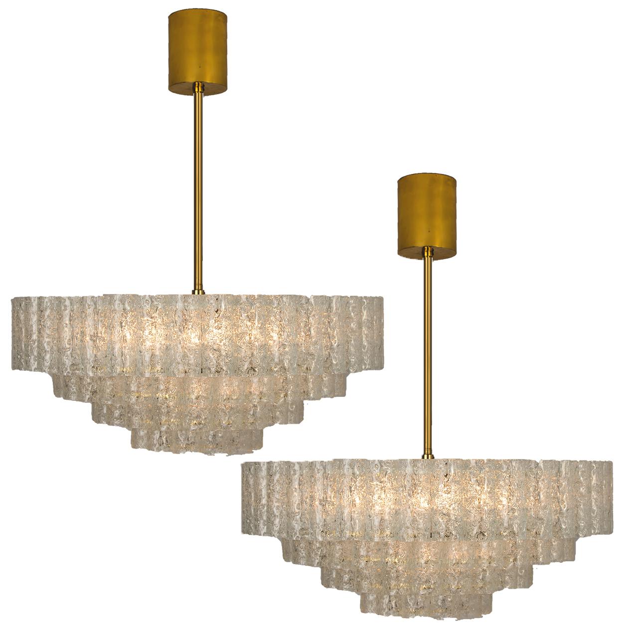 Un grande lampadario in vetro di Murano di Doria, 1960 per Melanie in vendita 4