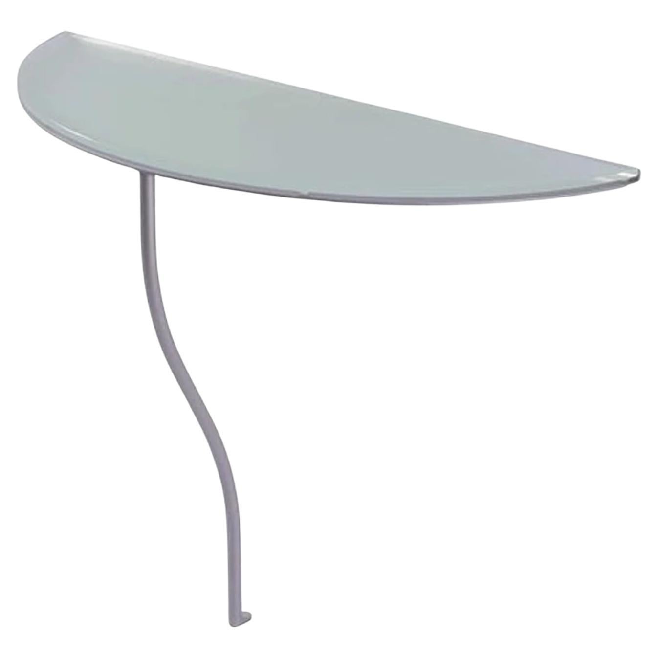 One Legged Table in metal frame and Glass top by Jasper Morrison for Cappellini For Sale
