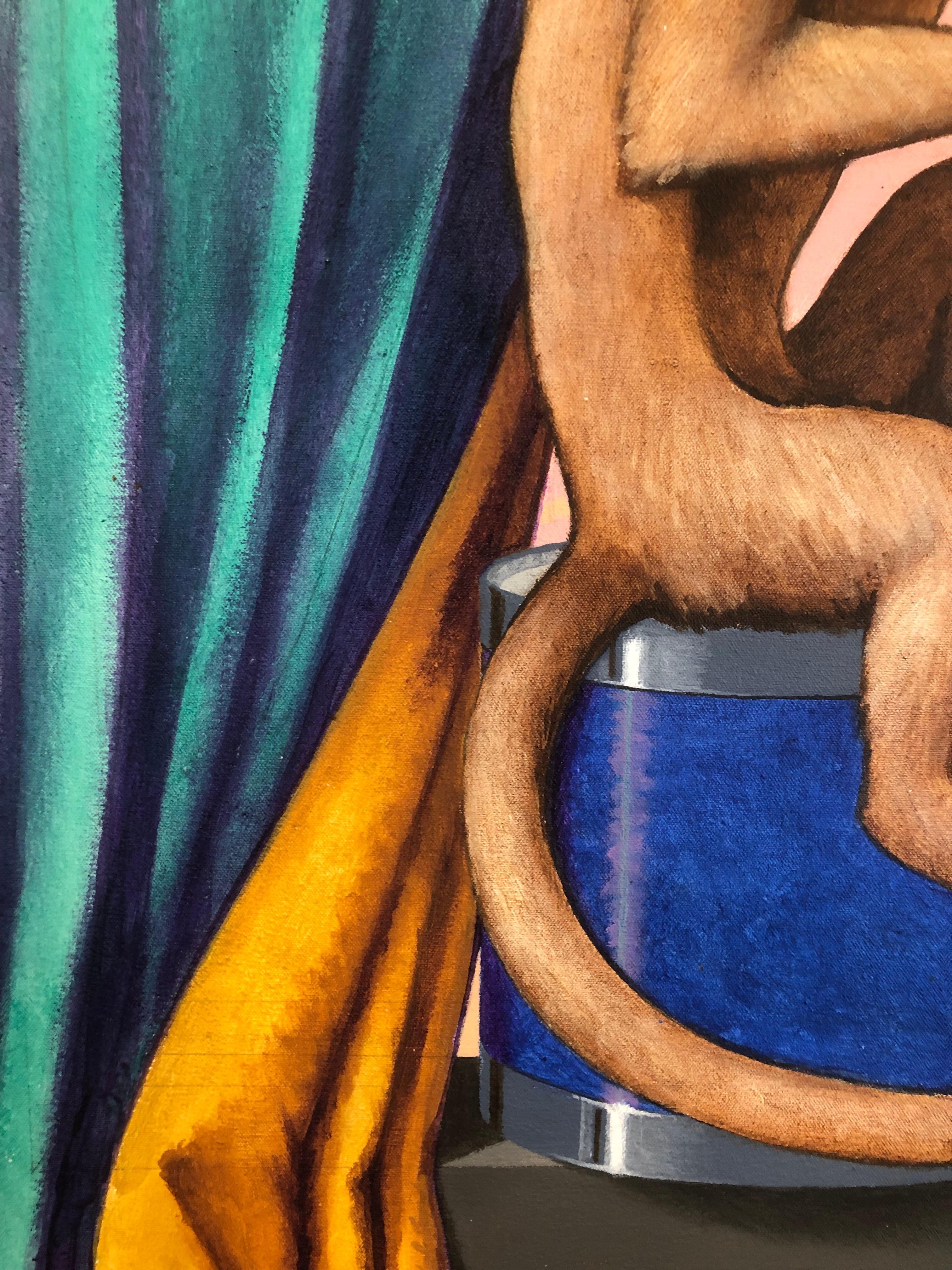 Un hombre orquesta.   Pintura original de Lynn Curlee Moderno en venta