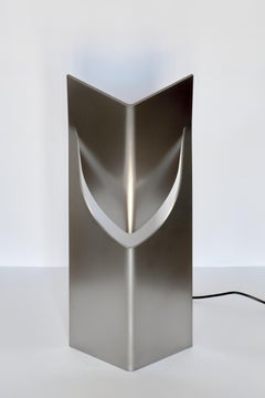 ONE MASK Table Light, Brushed Stainless Steel by Frank Penders