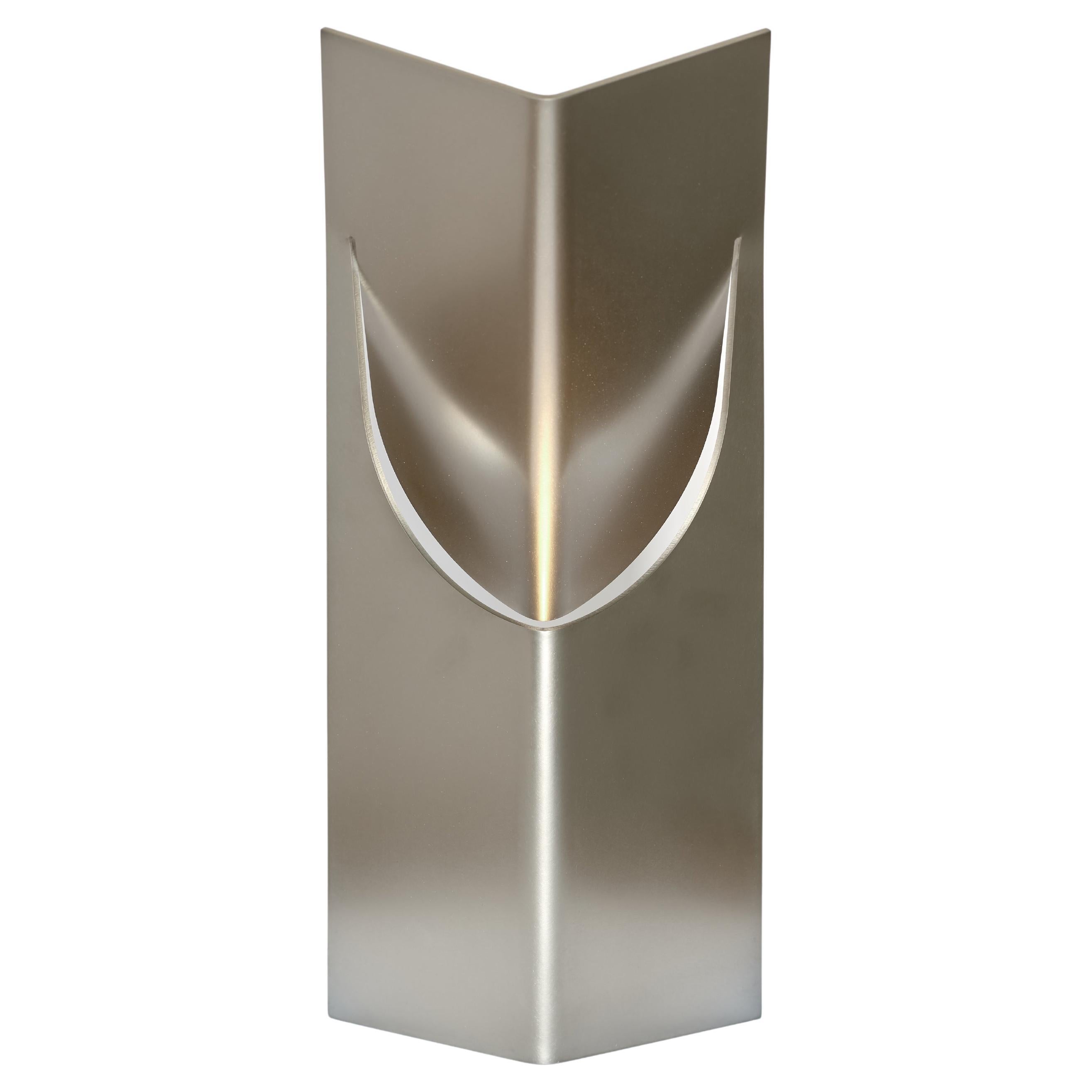 Lampe de table ONE MASK, acier inoxydable brossé de Frank Penders