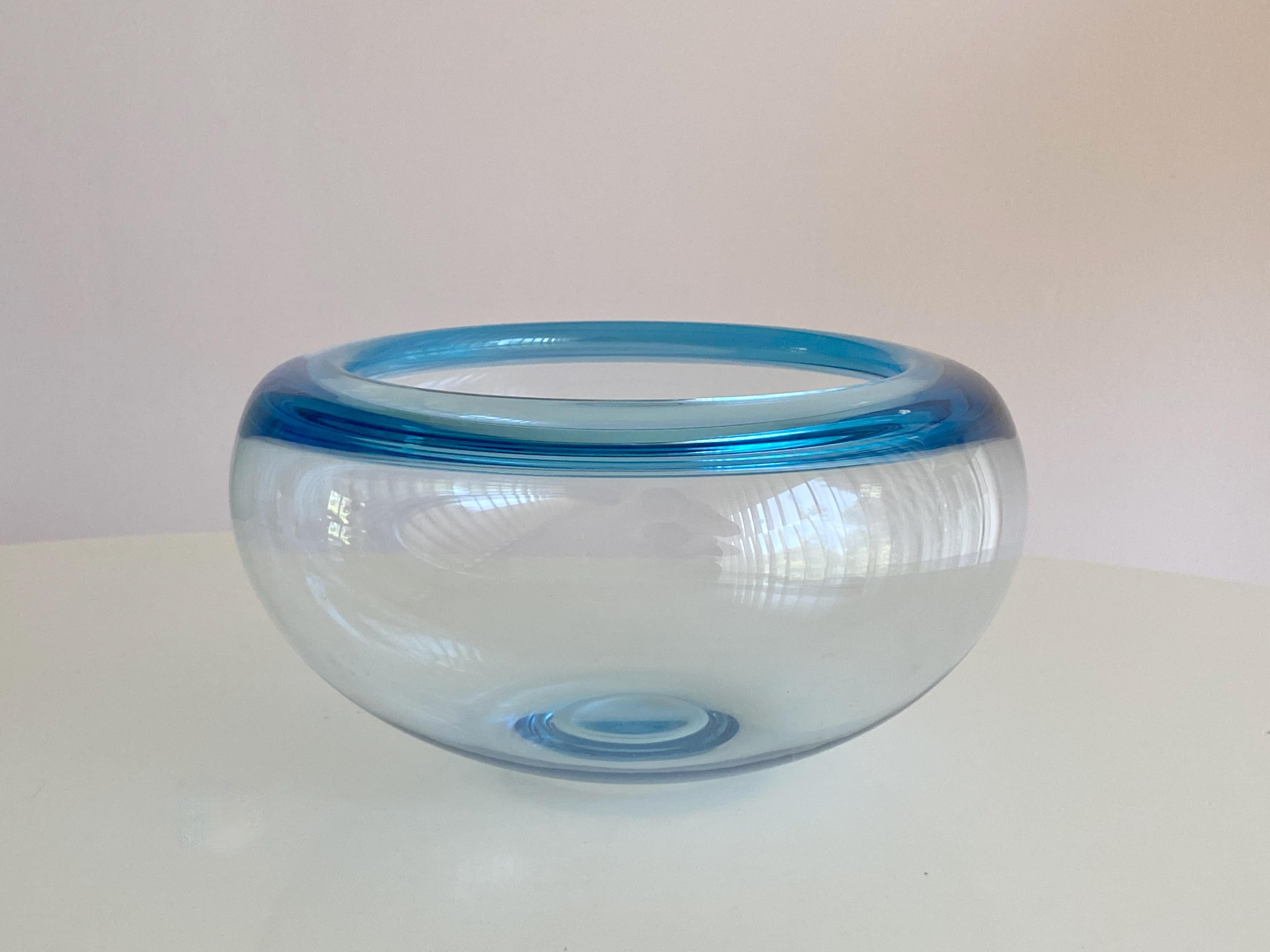 Mid-20th Century One Medium Size Holmegaard Glass Bowl Provence by Per Lütken Denmark For Sale