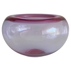 One Medium Size Purple Holmegaard Glass Bowl Provence by Per Lütken Denmark
